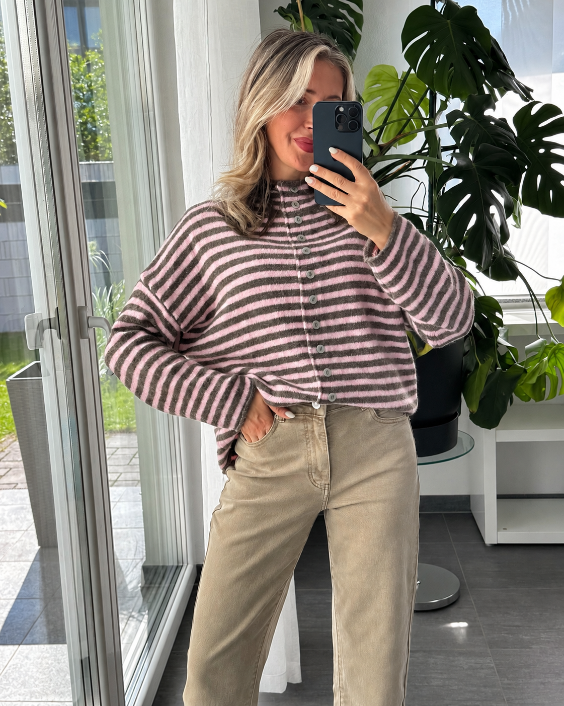 Cardigan Cozy Days Taupe rosa