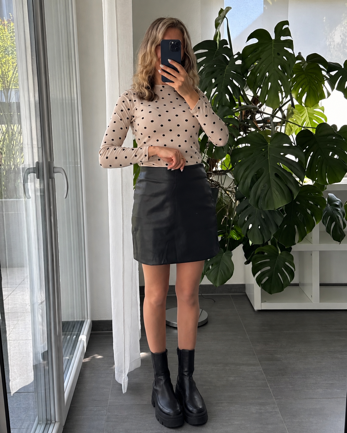 Polka Dot Longsleeve Taupe