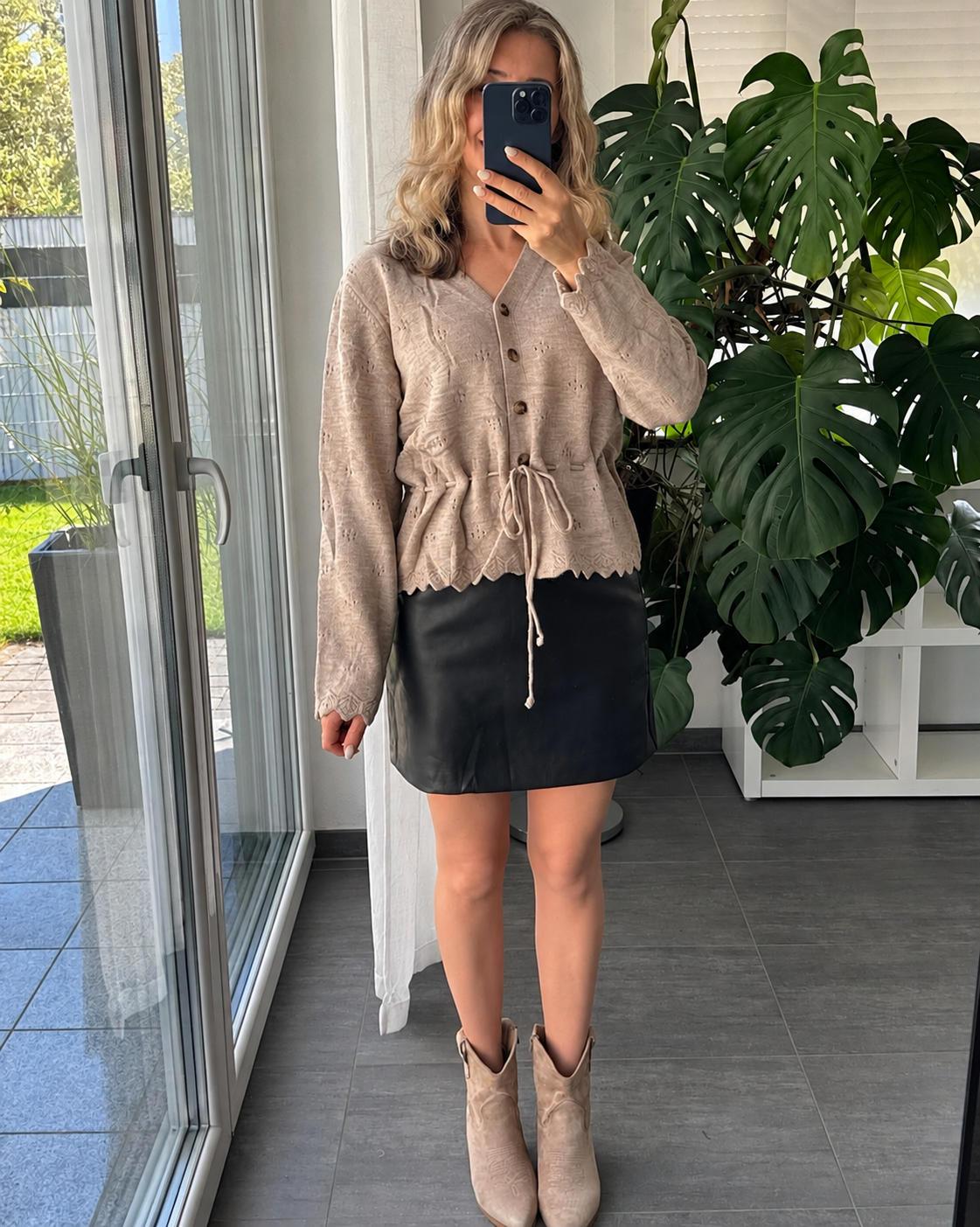 Strickcardigan Elodie Taupe