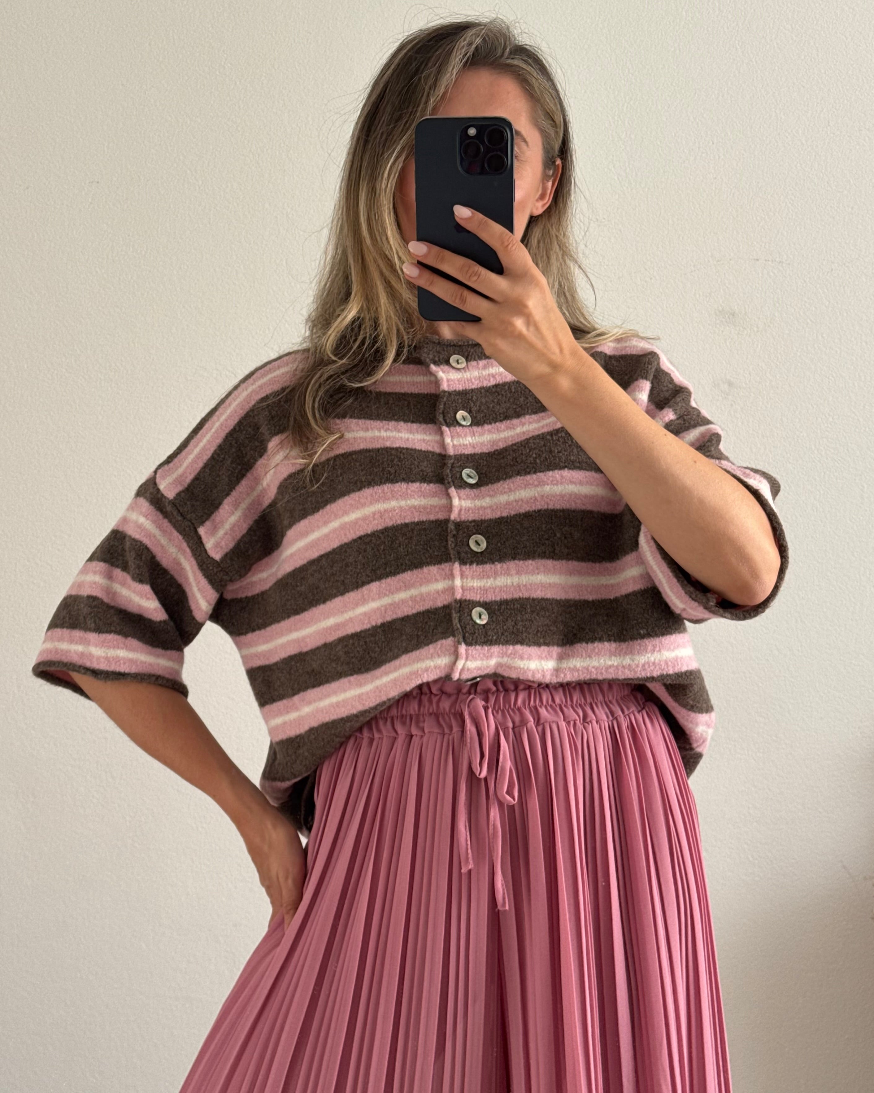 Cardigan Molly Stripes Taupe