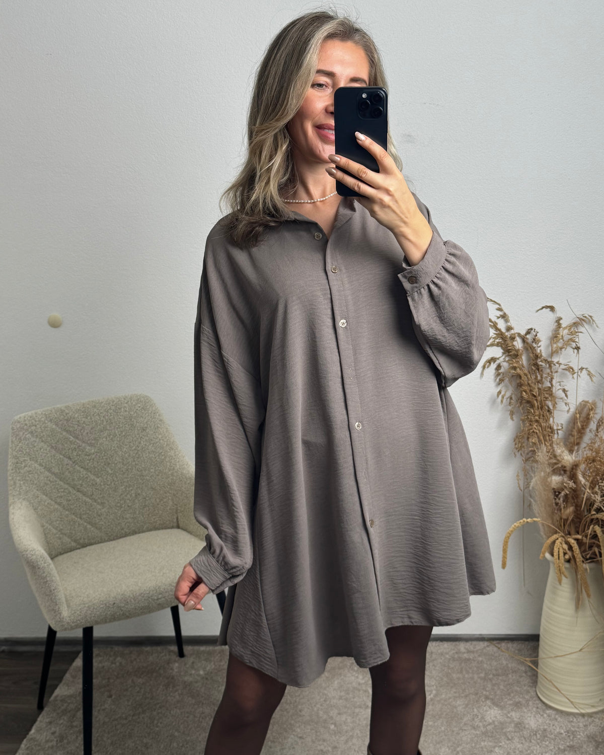 Blusenkleid Marlie Taupe