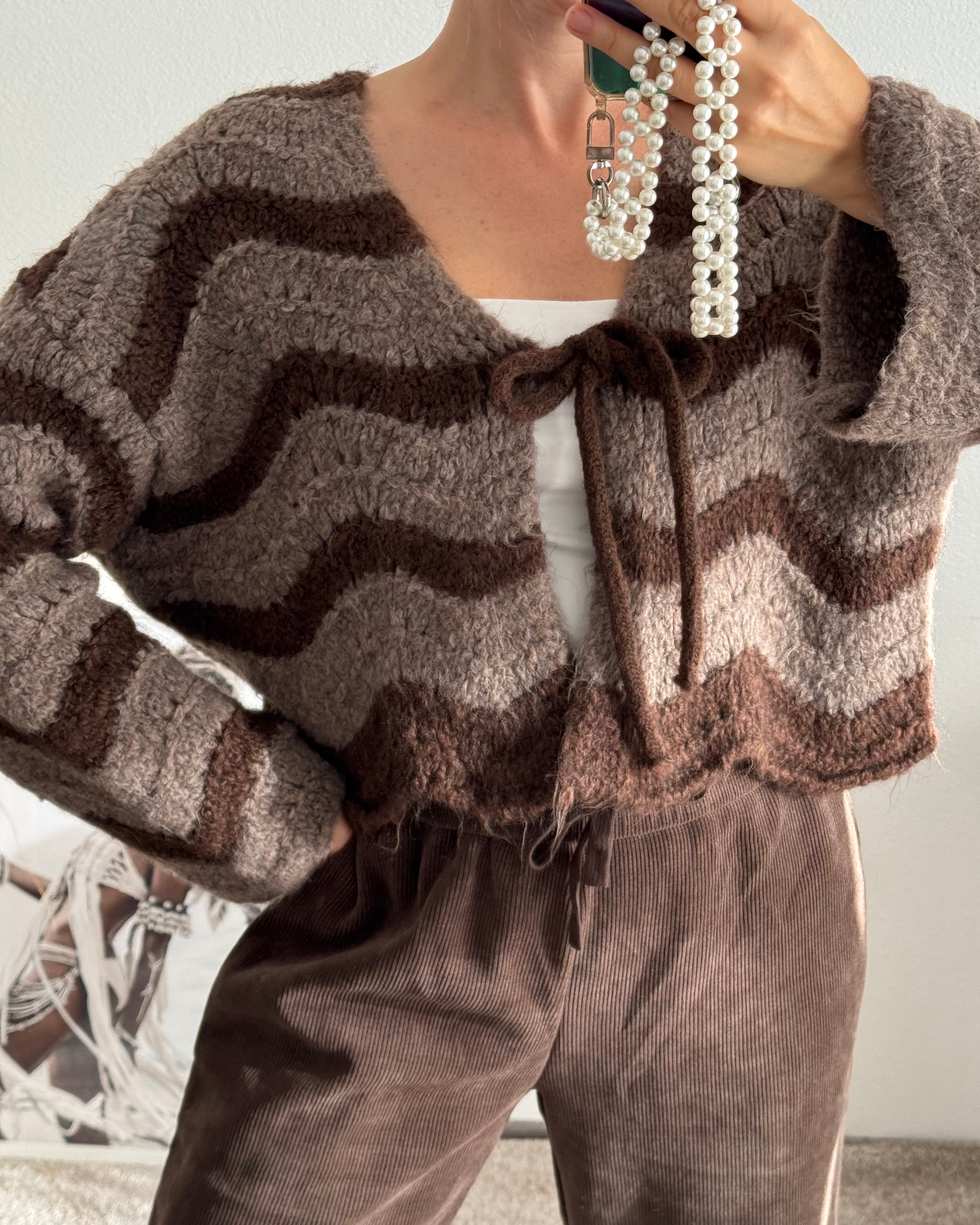 Cardigan mit Schleife WAVE