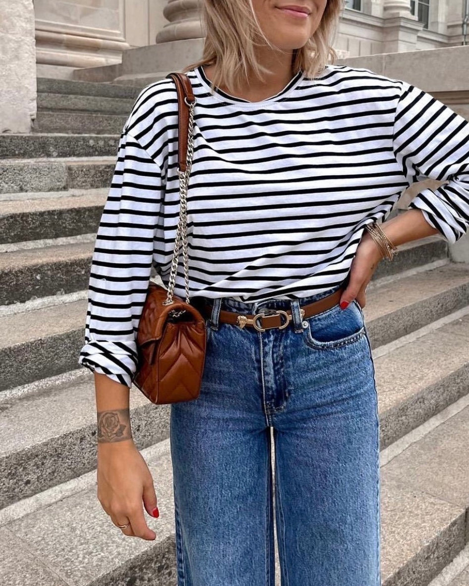 Shirt Everyday Weiß gestreift