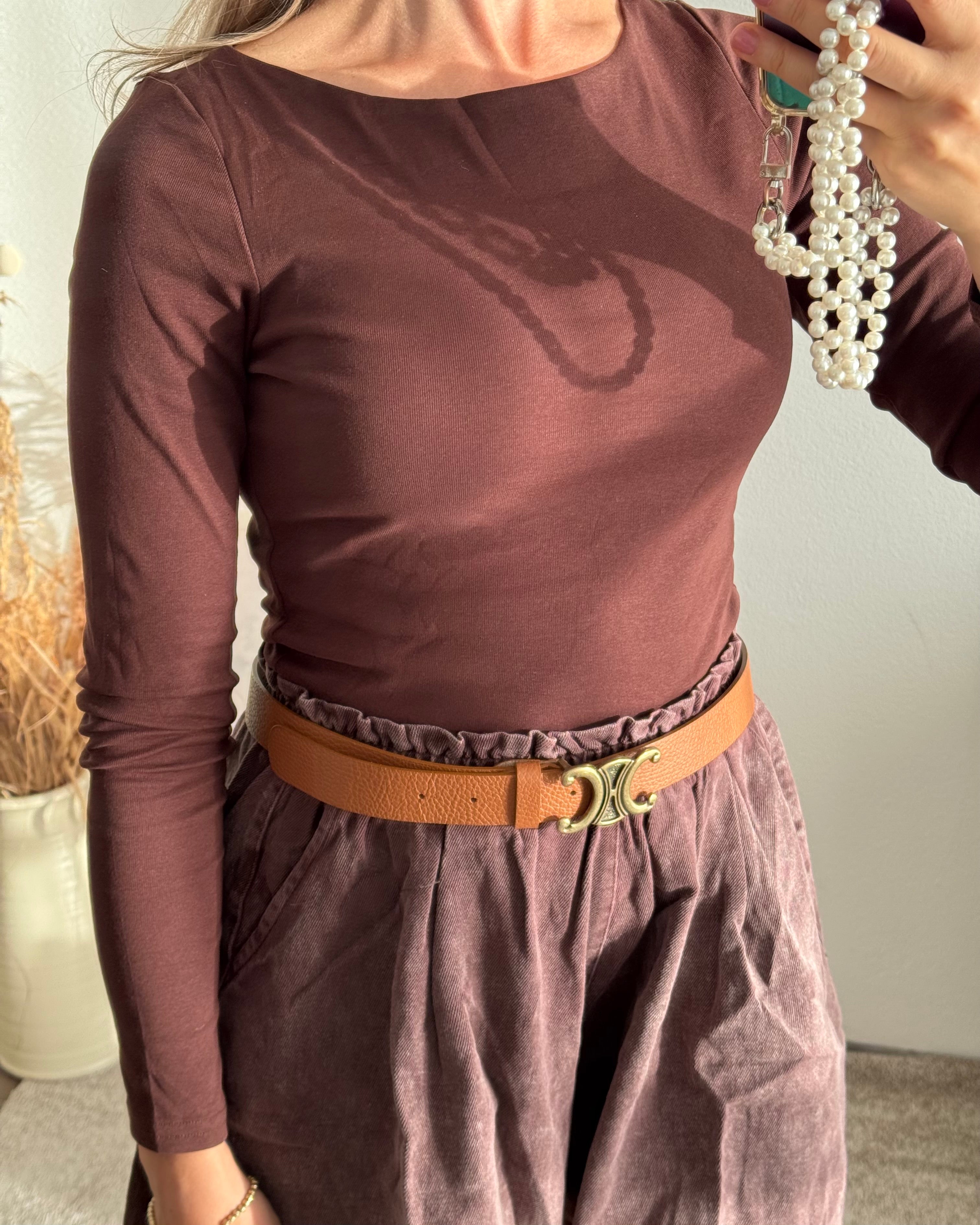 BASIC SHIRT BRAUN