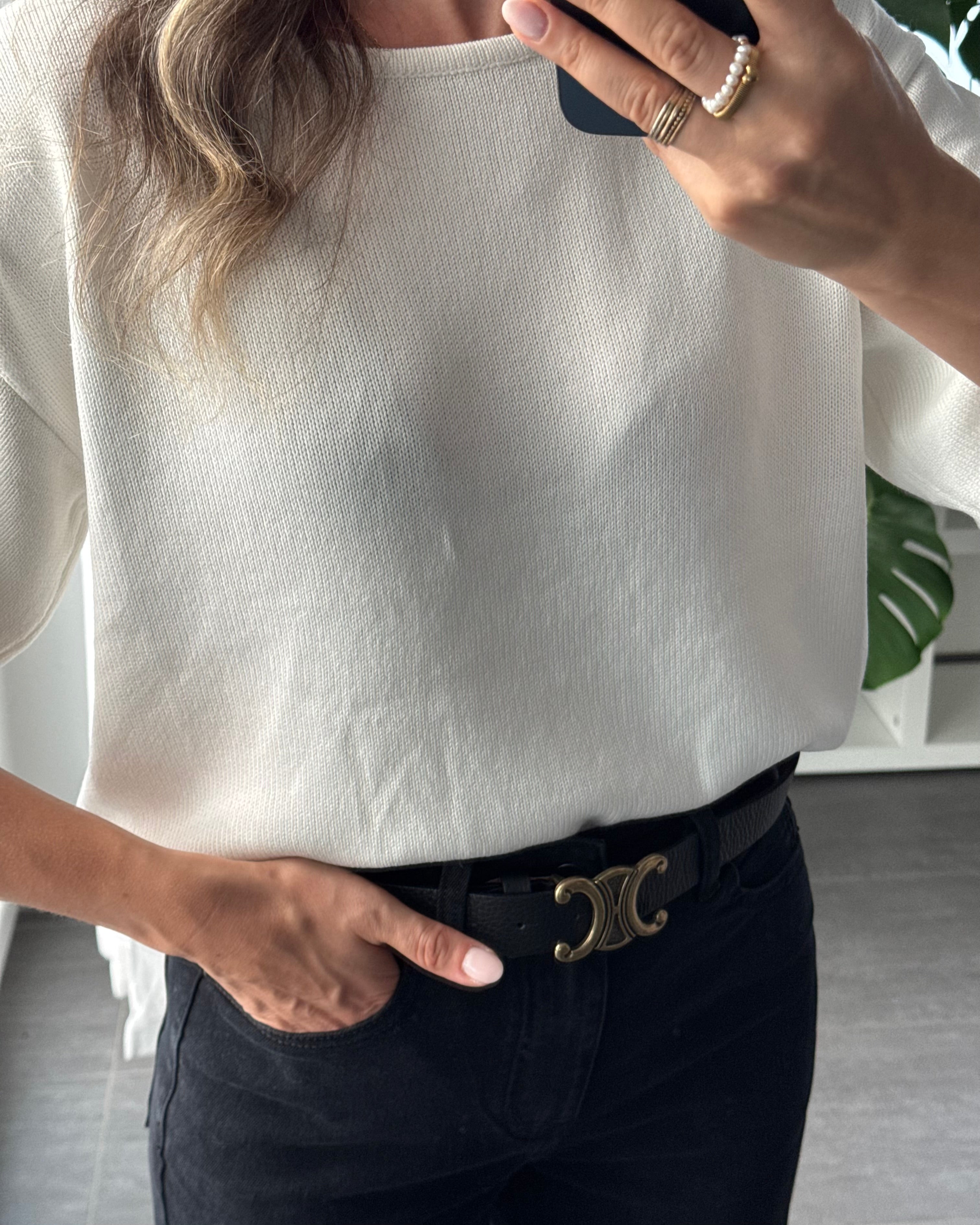 Sommerstrickshirt weiß