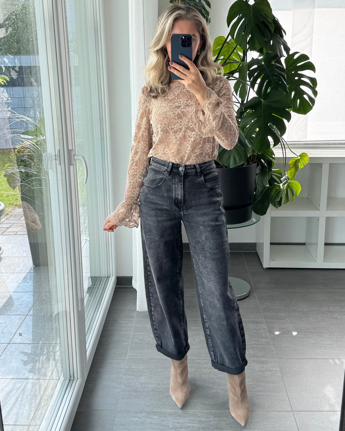 Stretch Ballon Jeans Antrazit