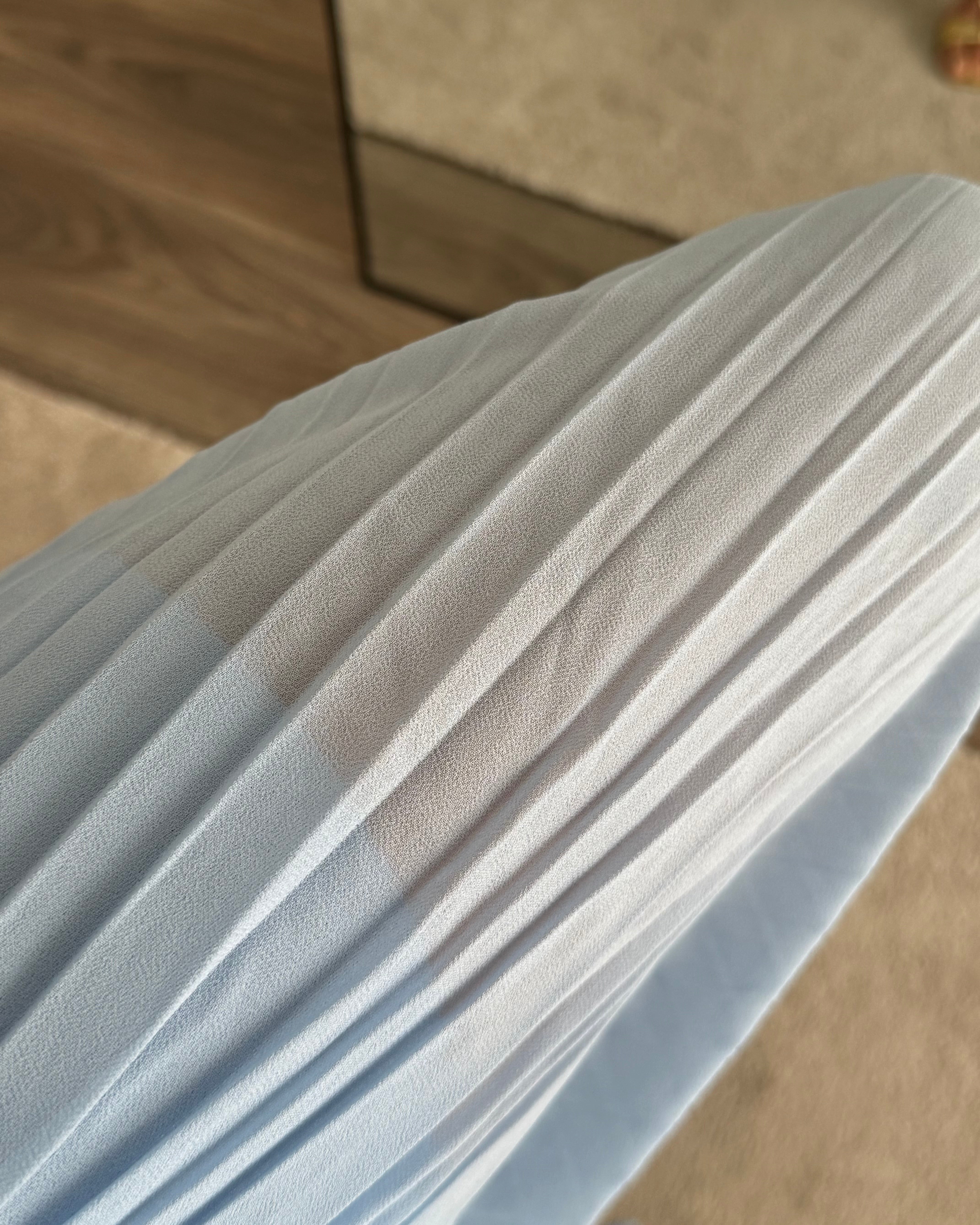 Plisseehose Hellblau