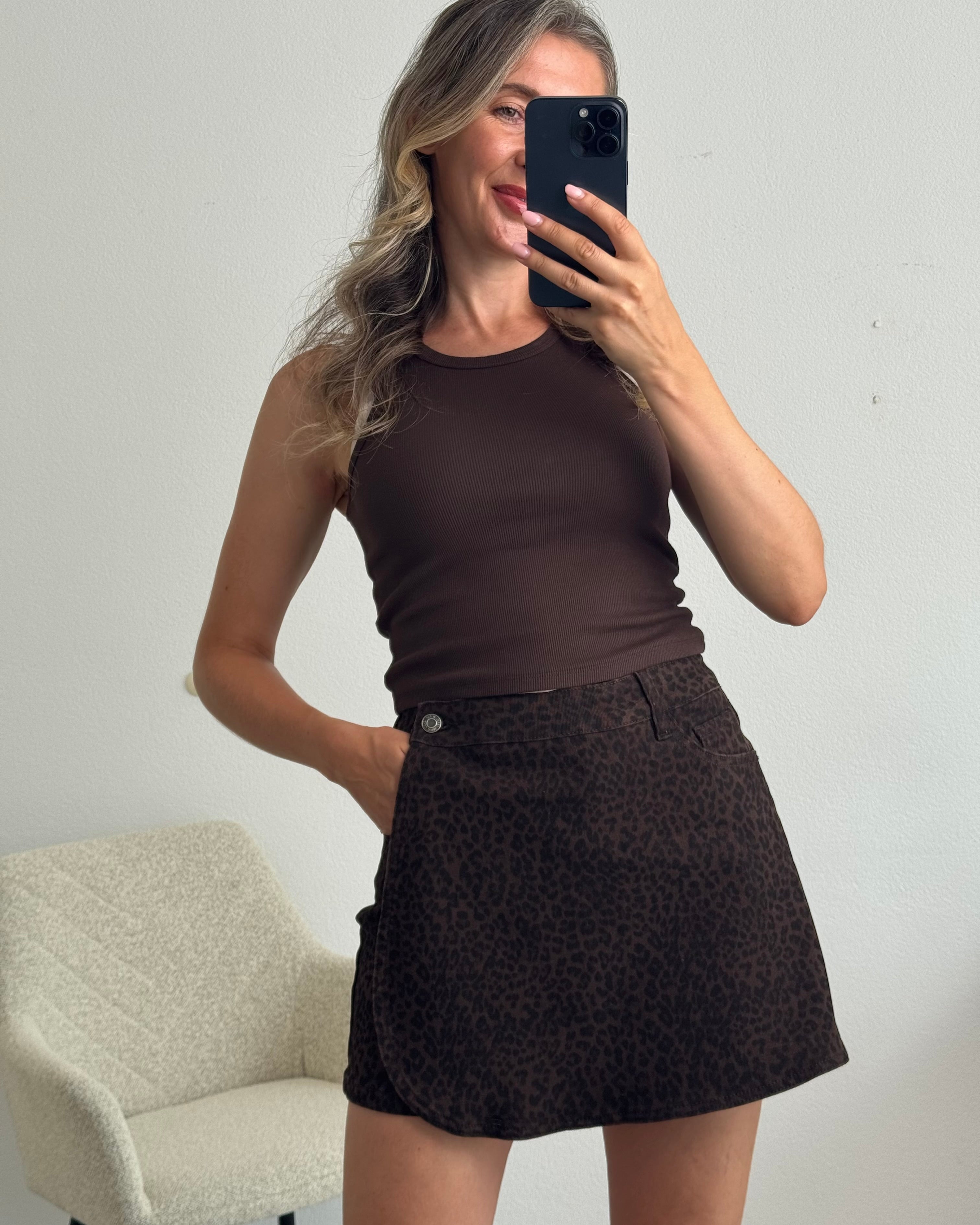 Skort Leo love Braun