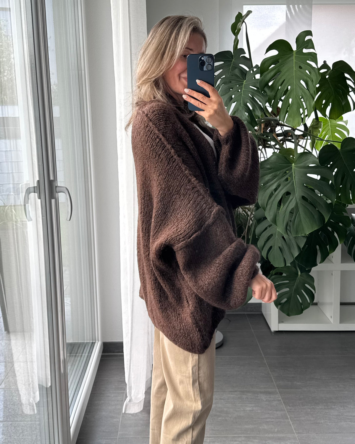 Offener Oversize Cardigan Lea BRAUN