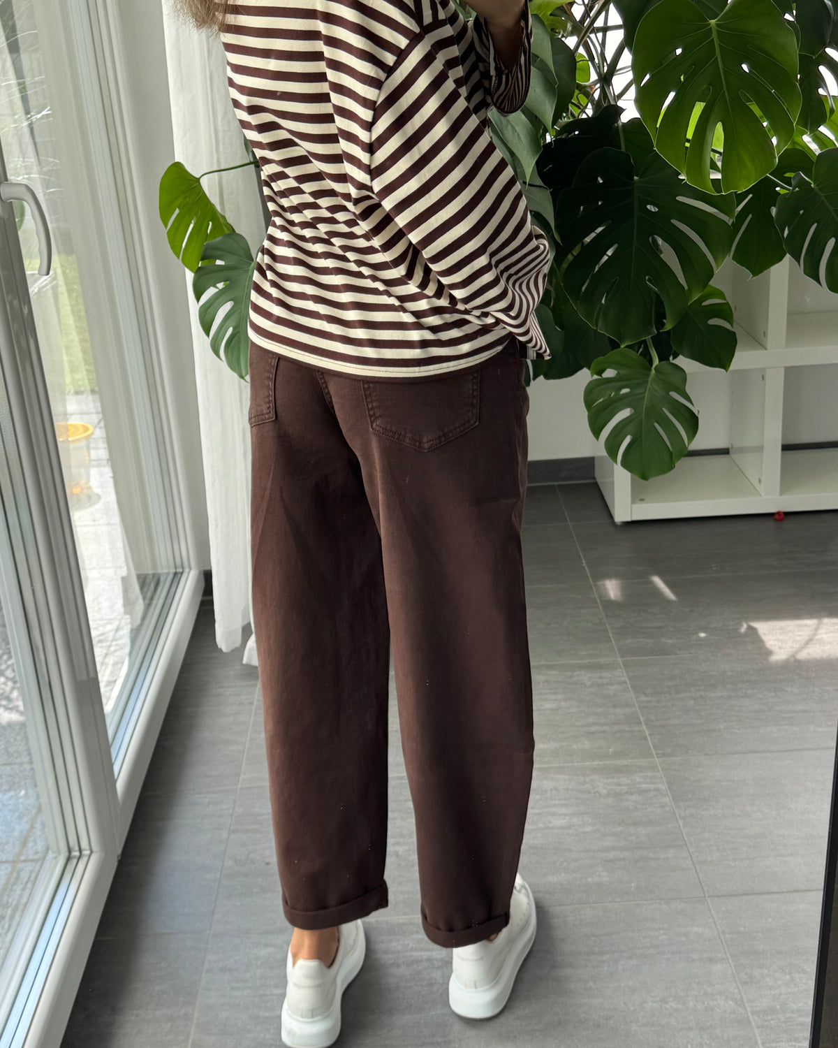 Stretch Ballon Jeans Braun
