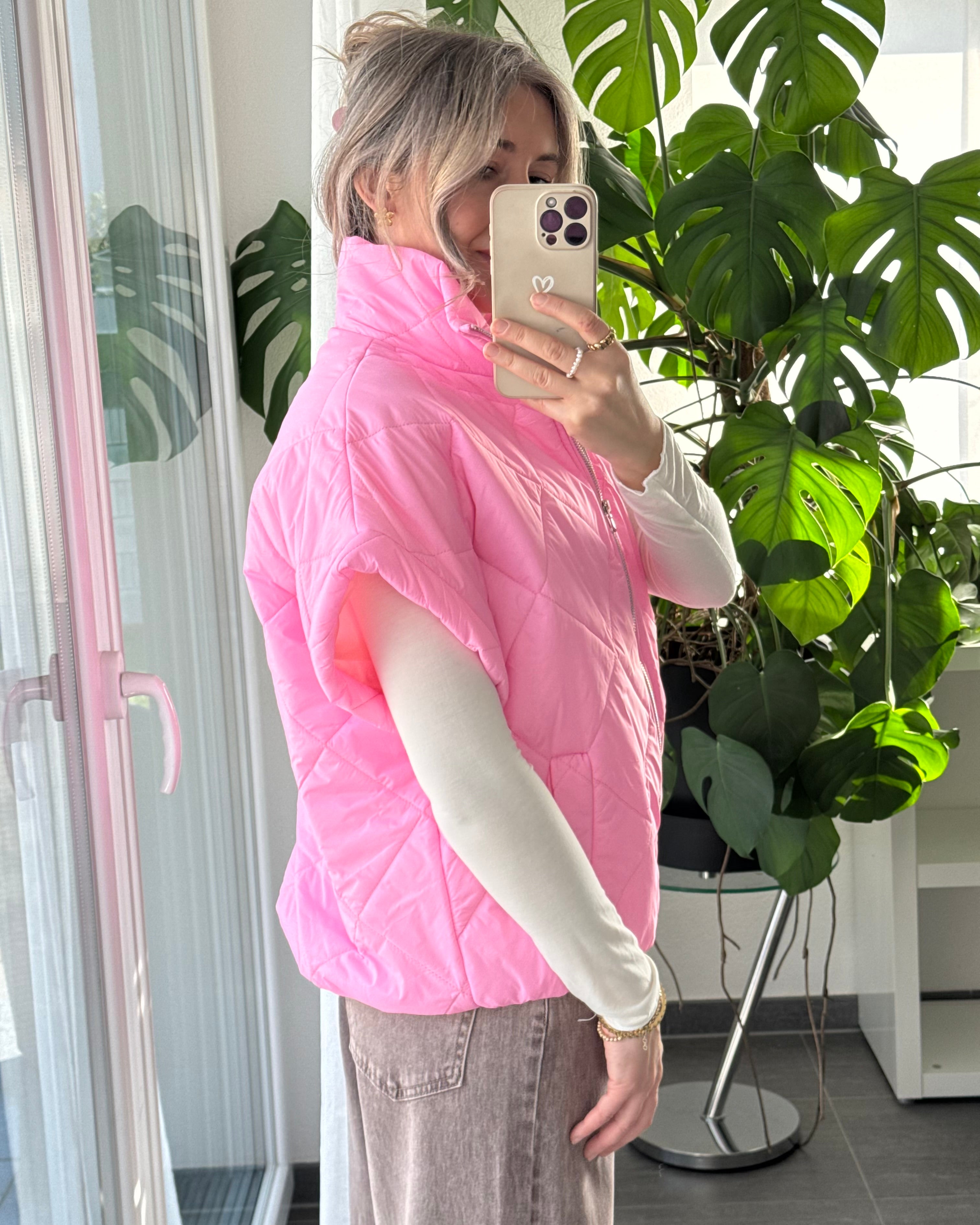 Weste gesteppt Rosa