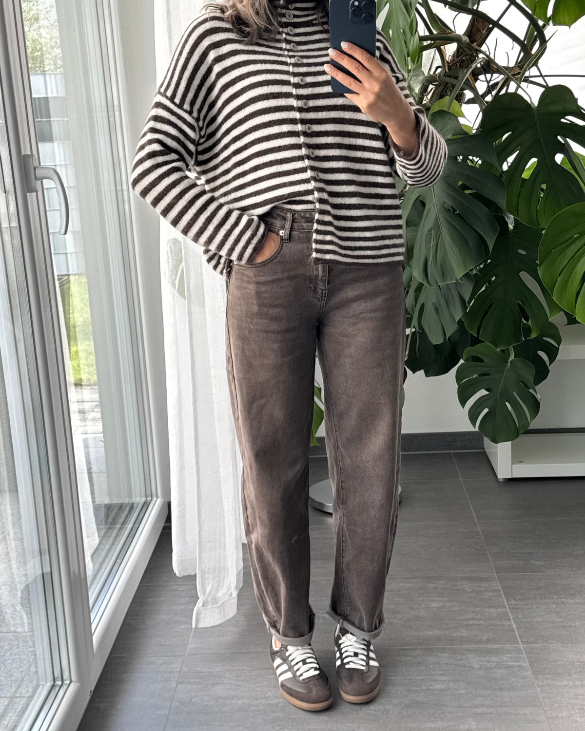 Stretch Barrel Jeans Cappuccino