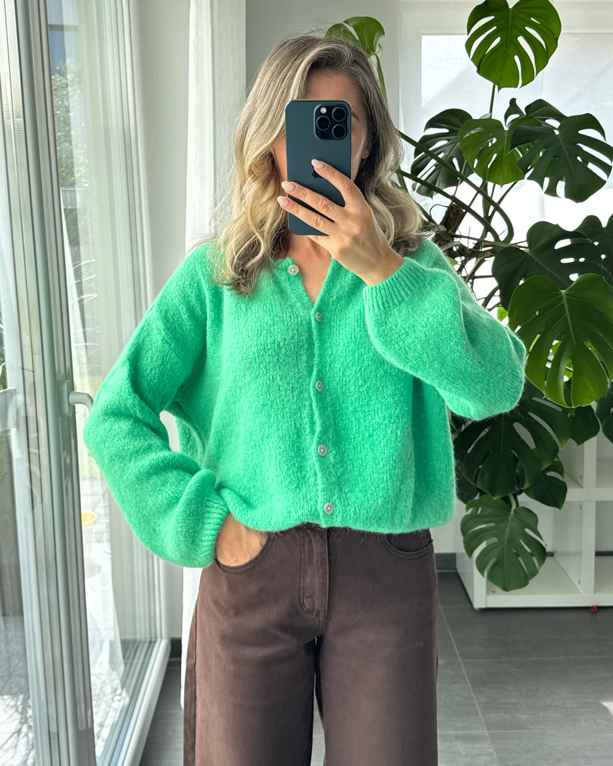 Kuscheliger Cardigan Sina Grün
