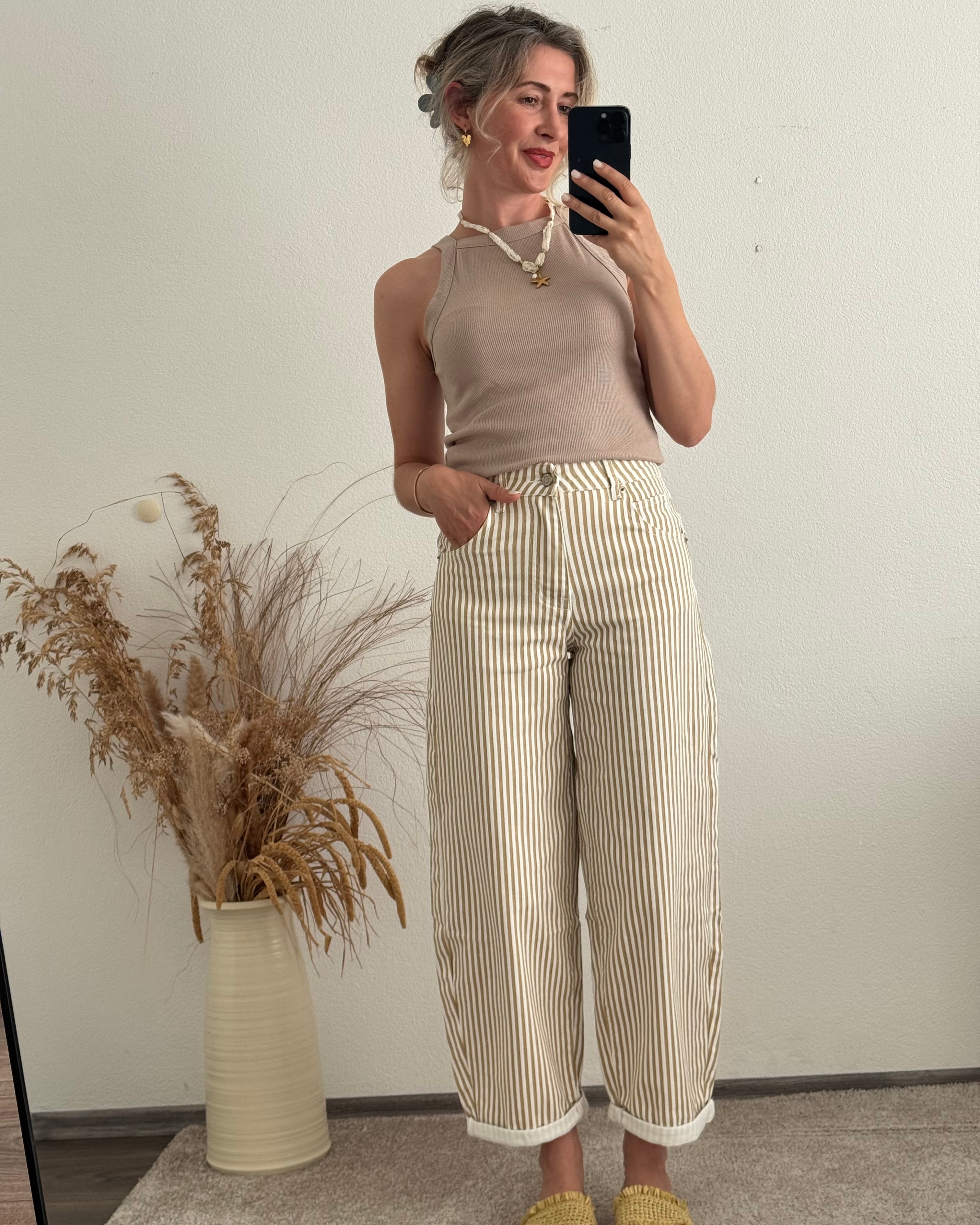 Stretch Ballon Jeans Stripes