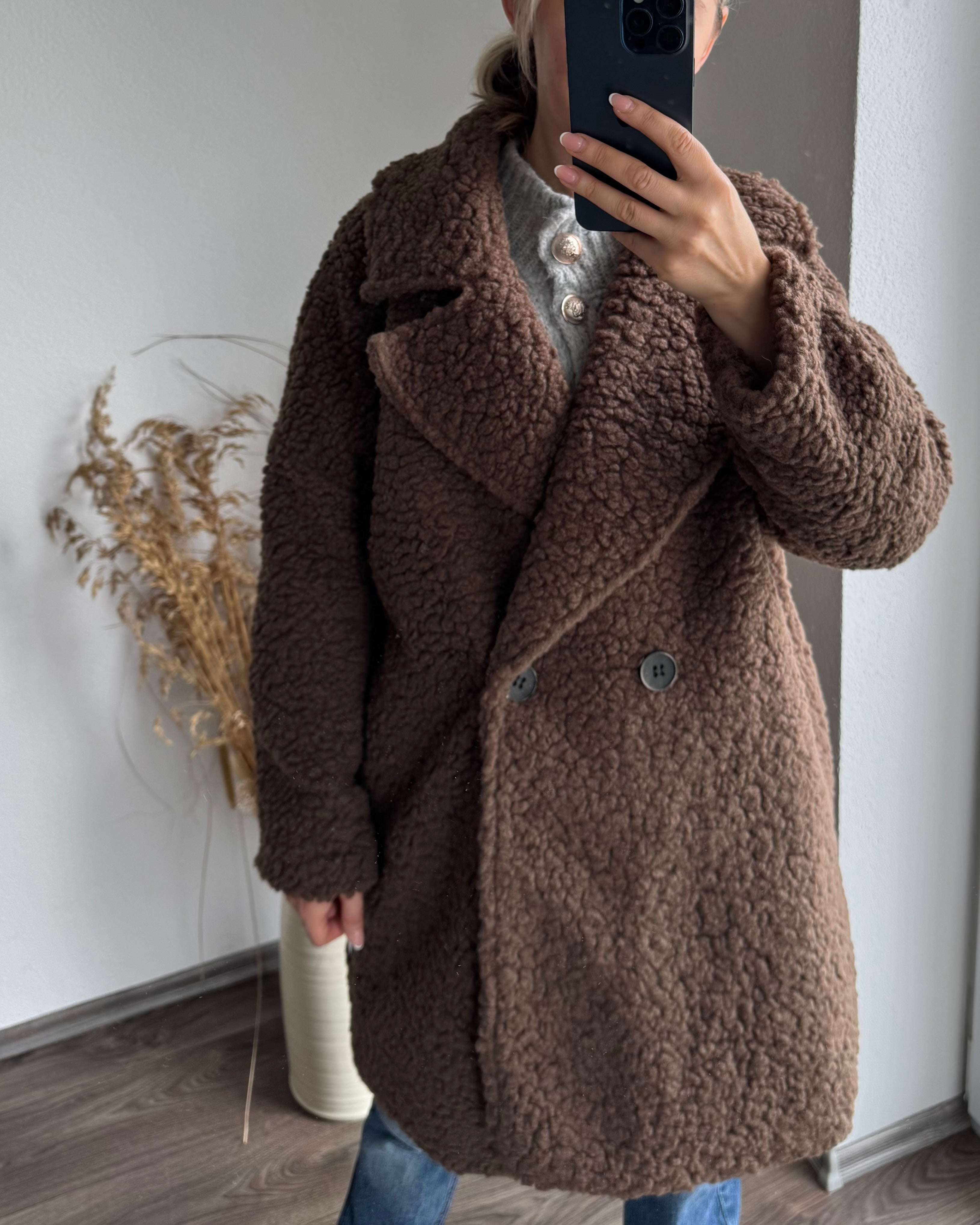 Teddy Mantel Midi BRAUN