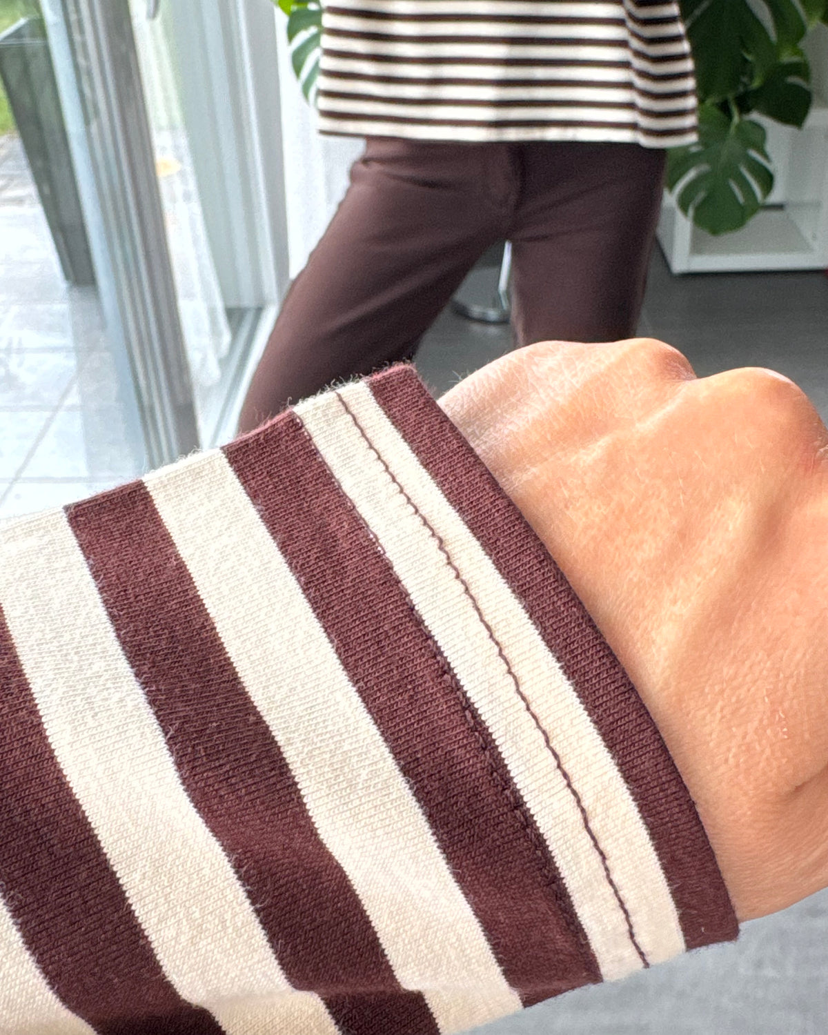 Oversize Stripe Shirt Choco