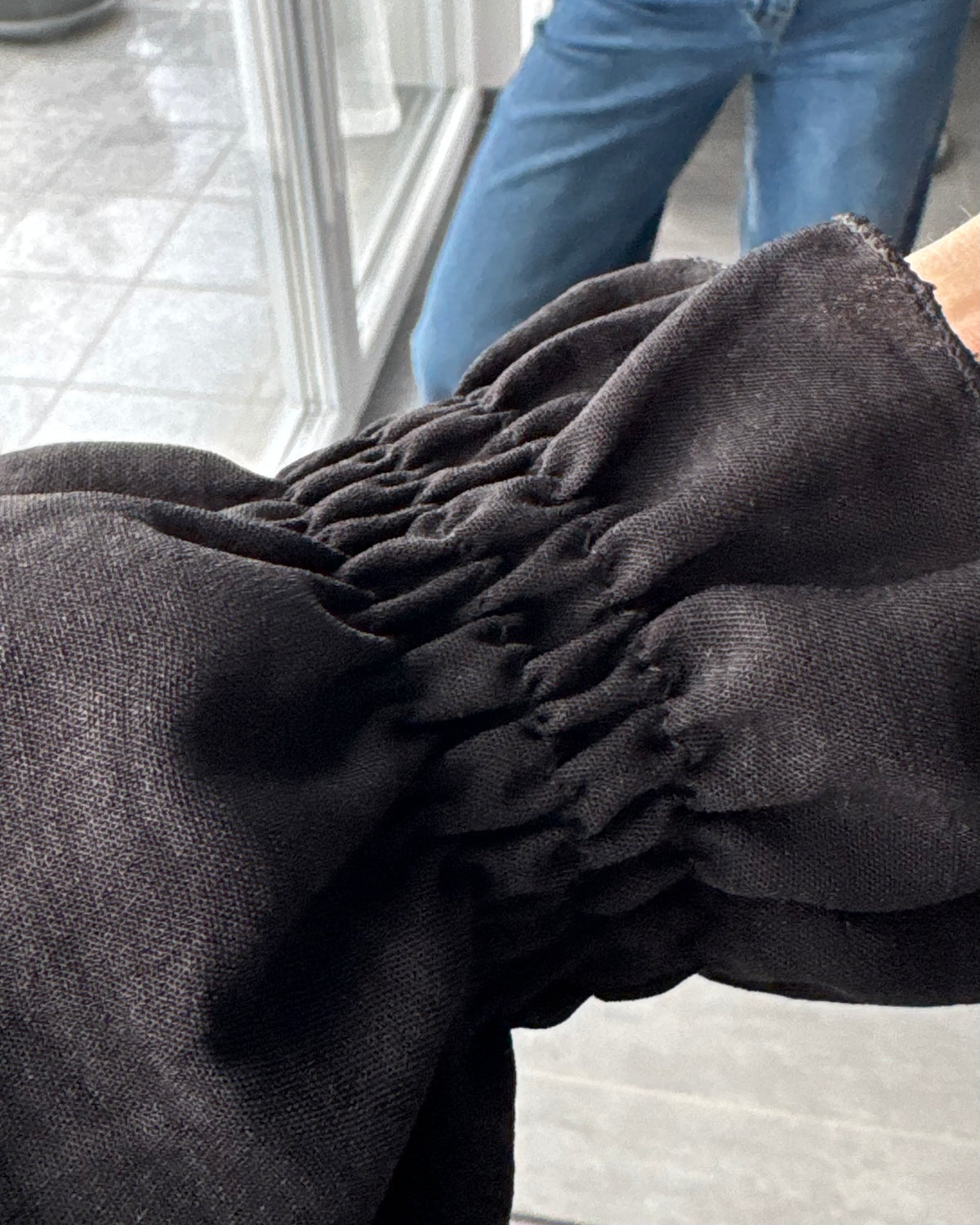 Bluse Marlie Rüschen Schwarz