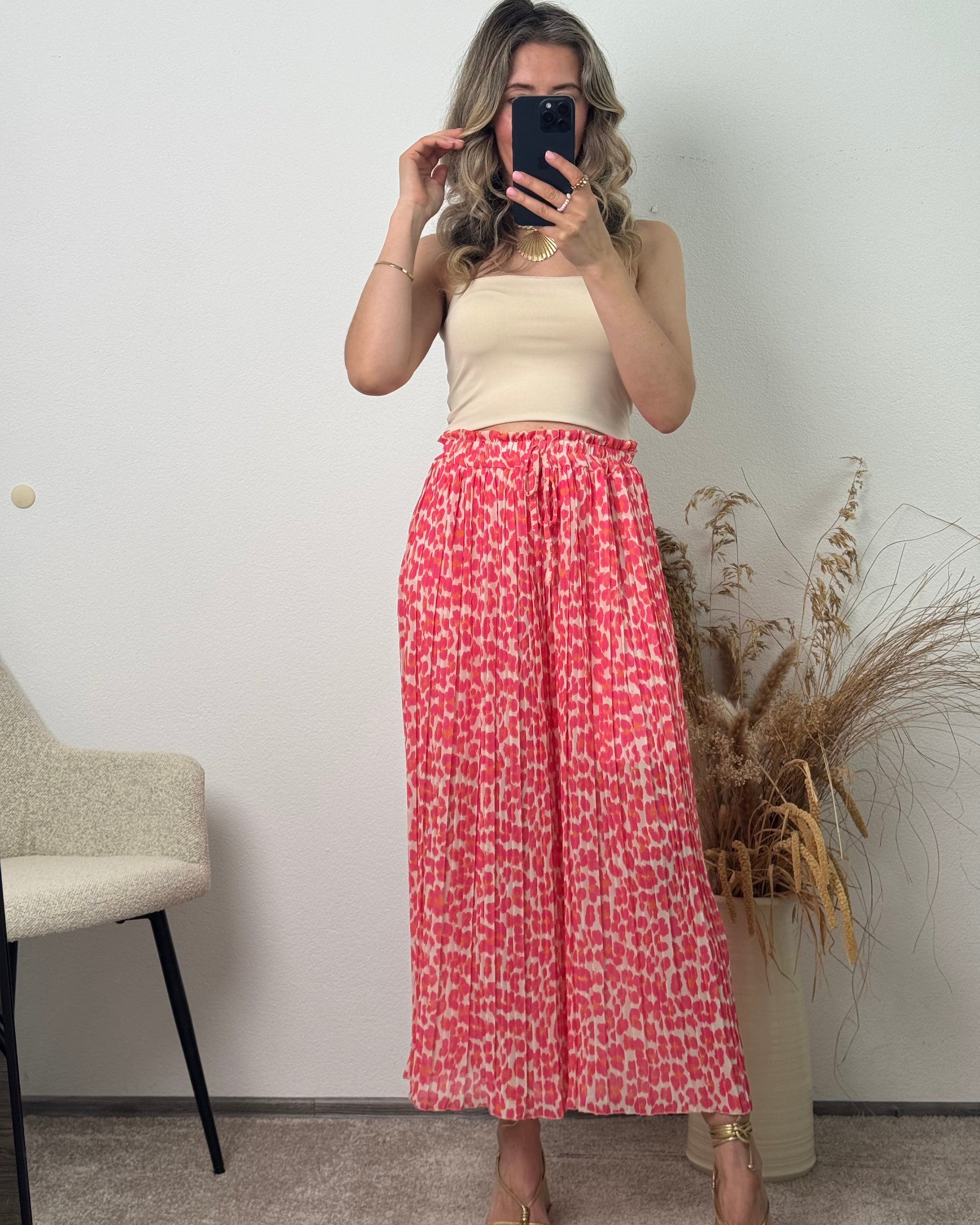 Plisseehose Leo Coral