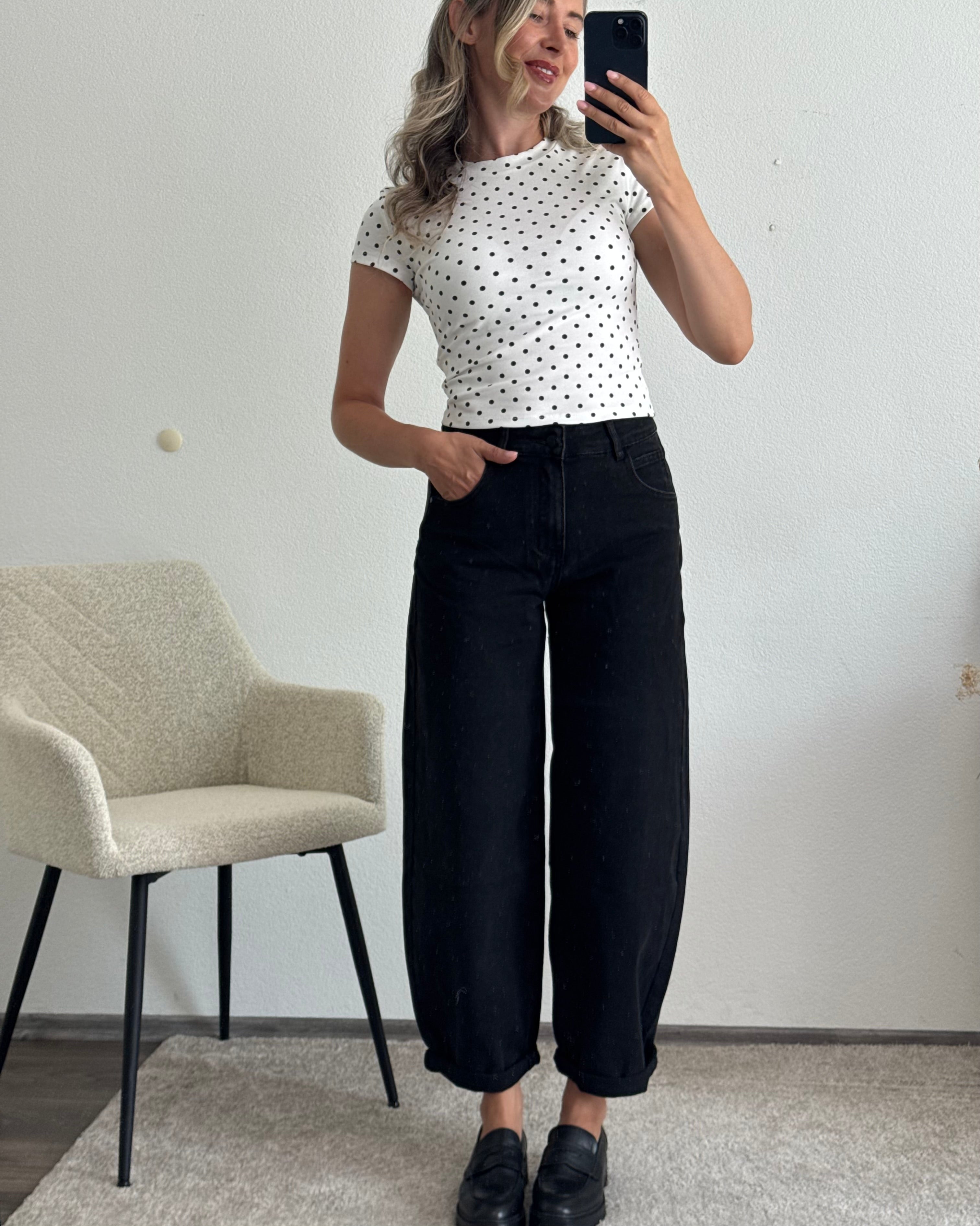 Polka Dots Shirt weiß