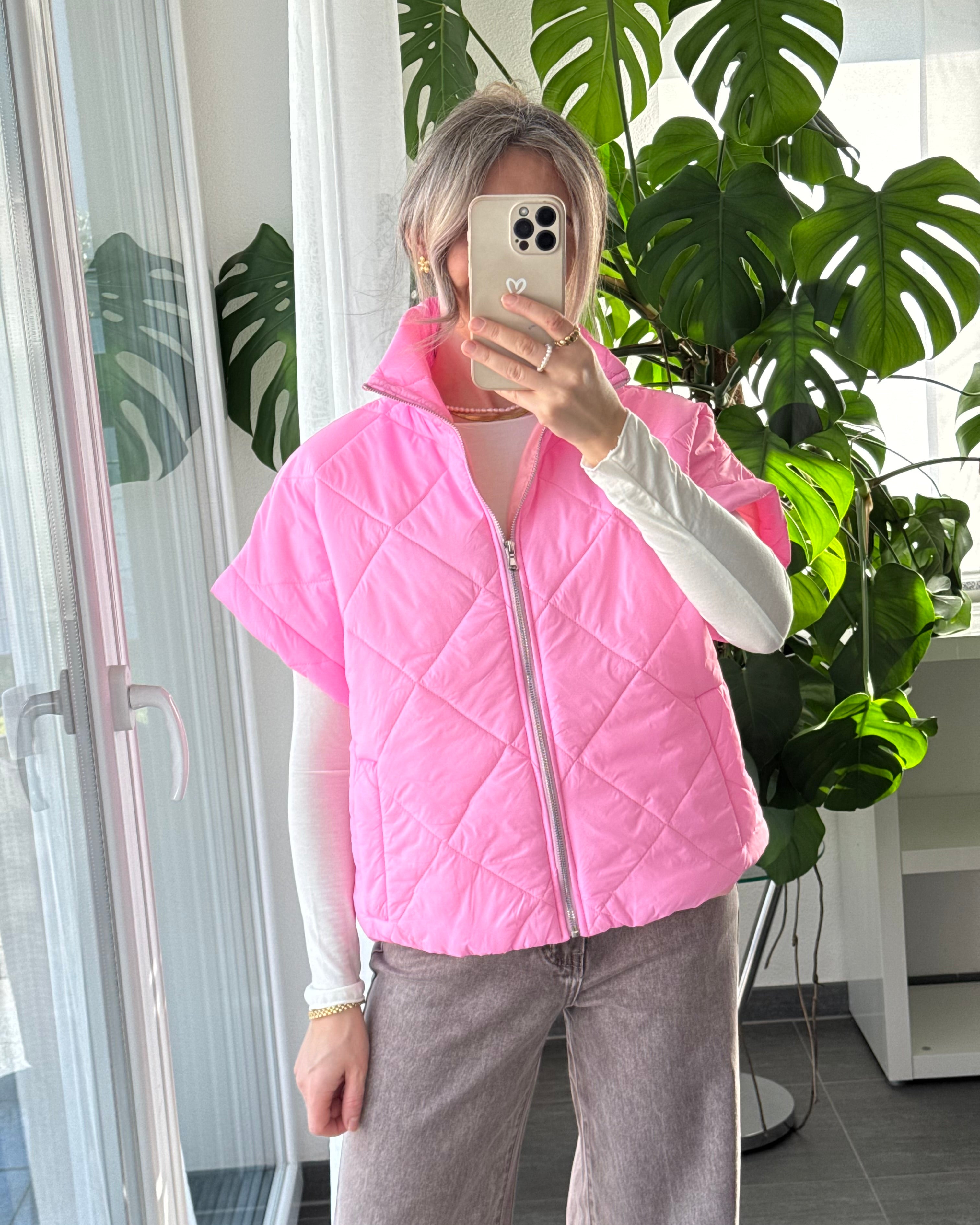 Weste gesteppt Rosa