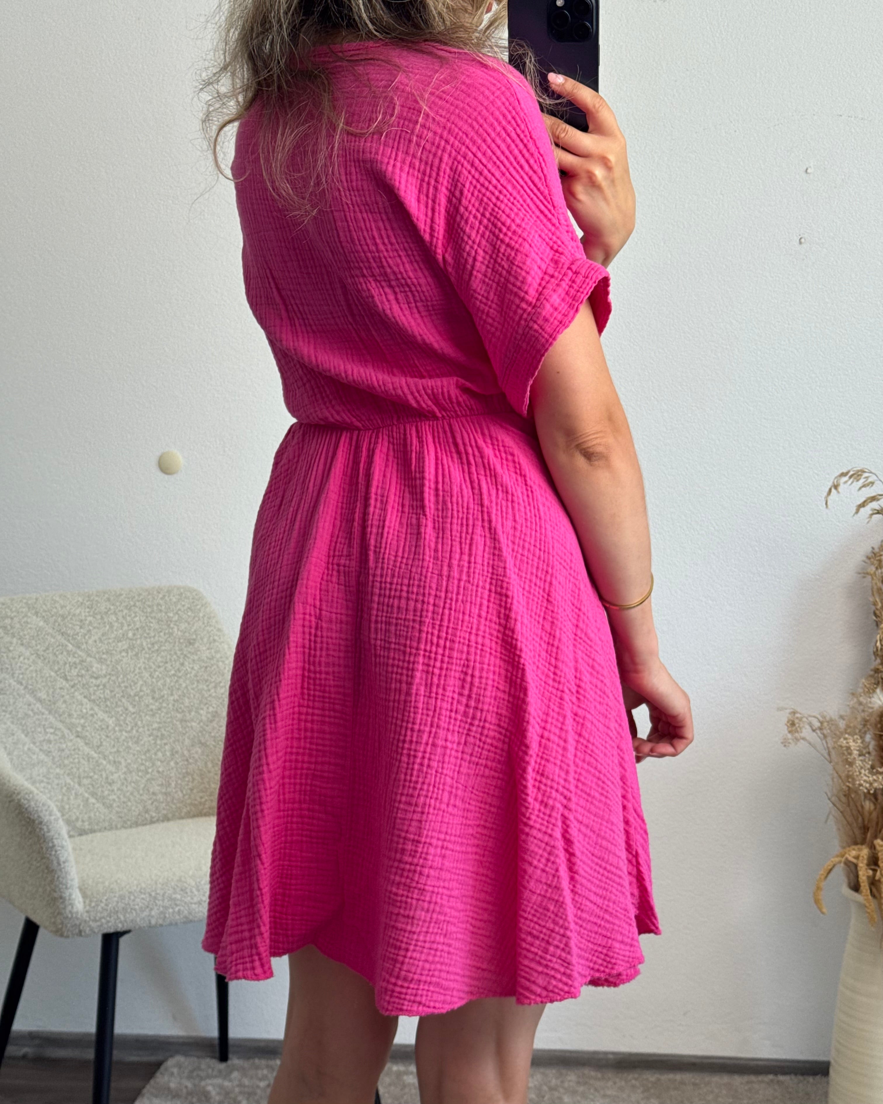 Musselinkleid Ella Pink