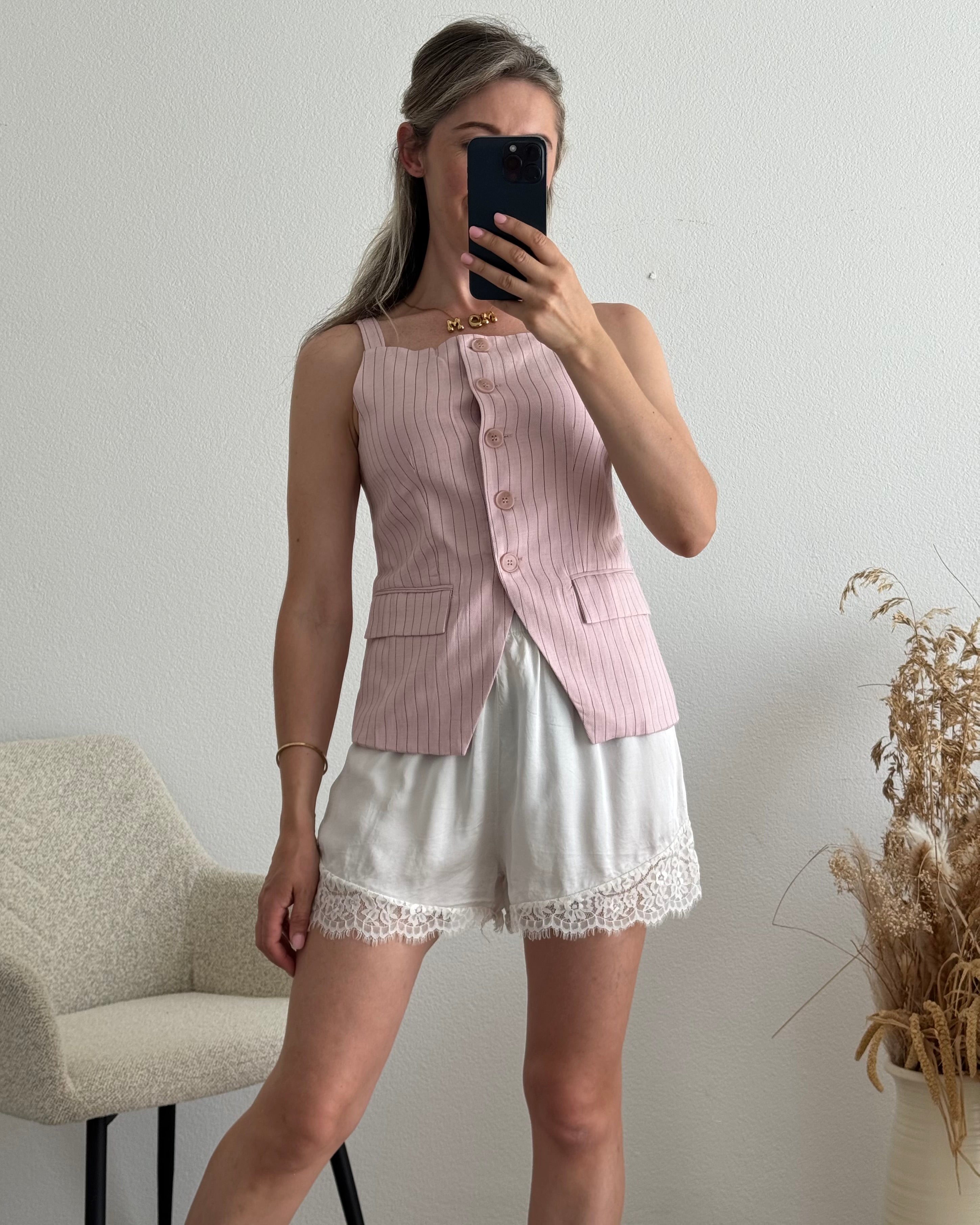 Spitzen Shorts Beige