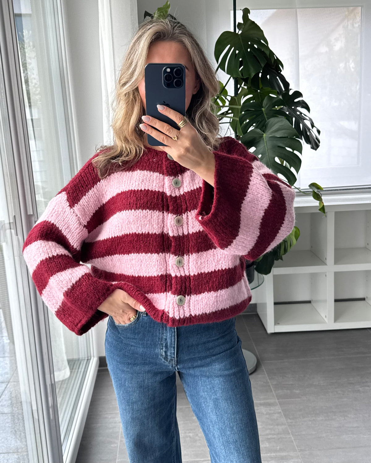 Strickjacke Molly Bordeaux Rosa