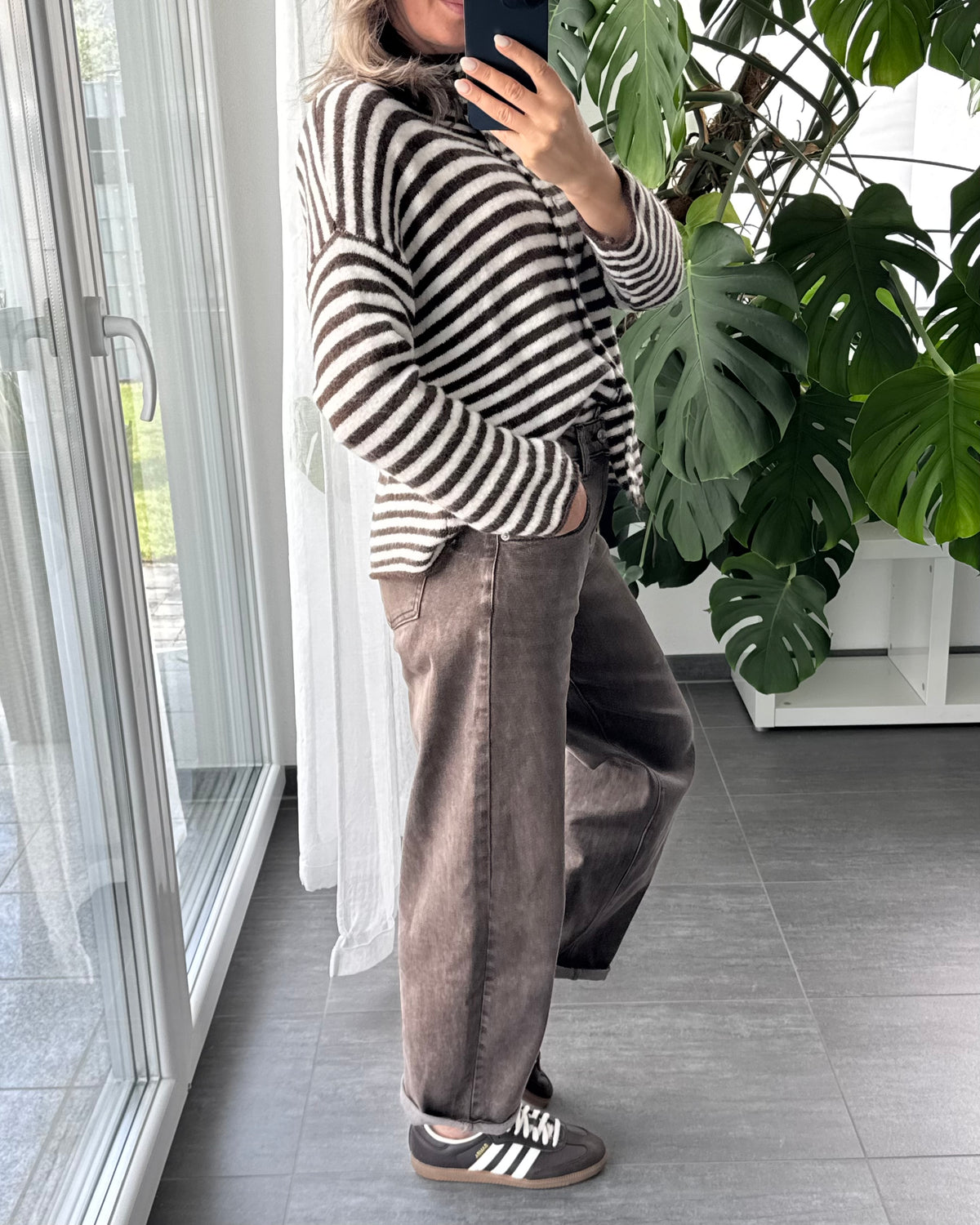 Stretch Barrel Jeans Cappuccino