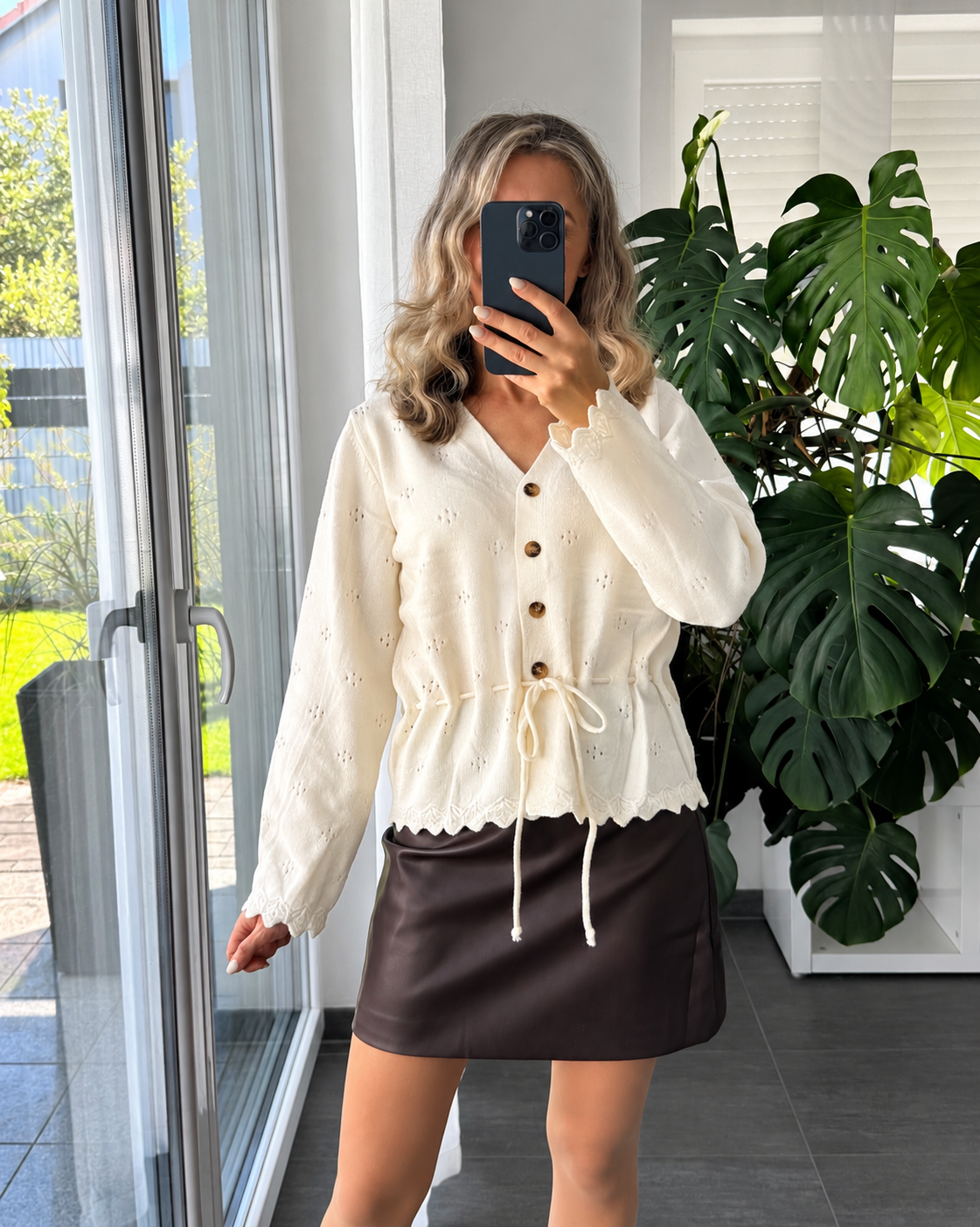 Strickcardigan Elodie Creme