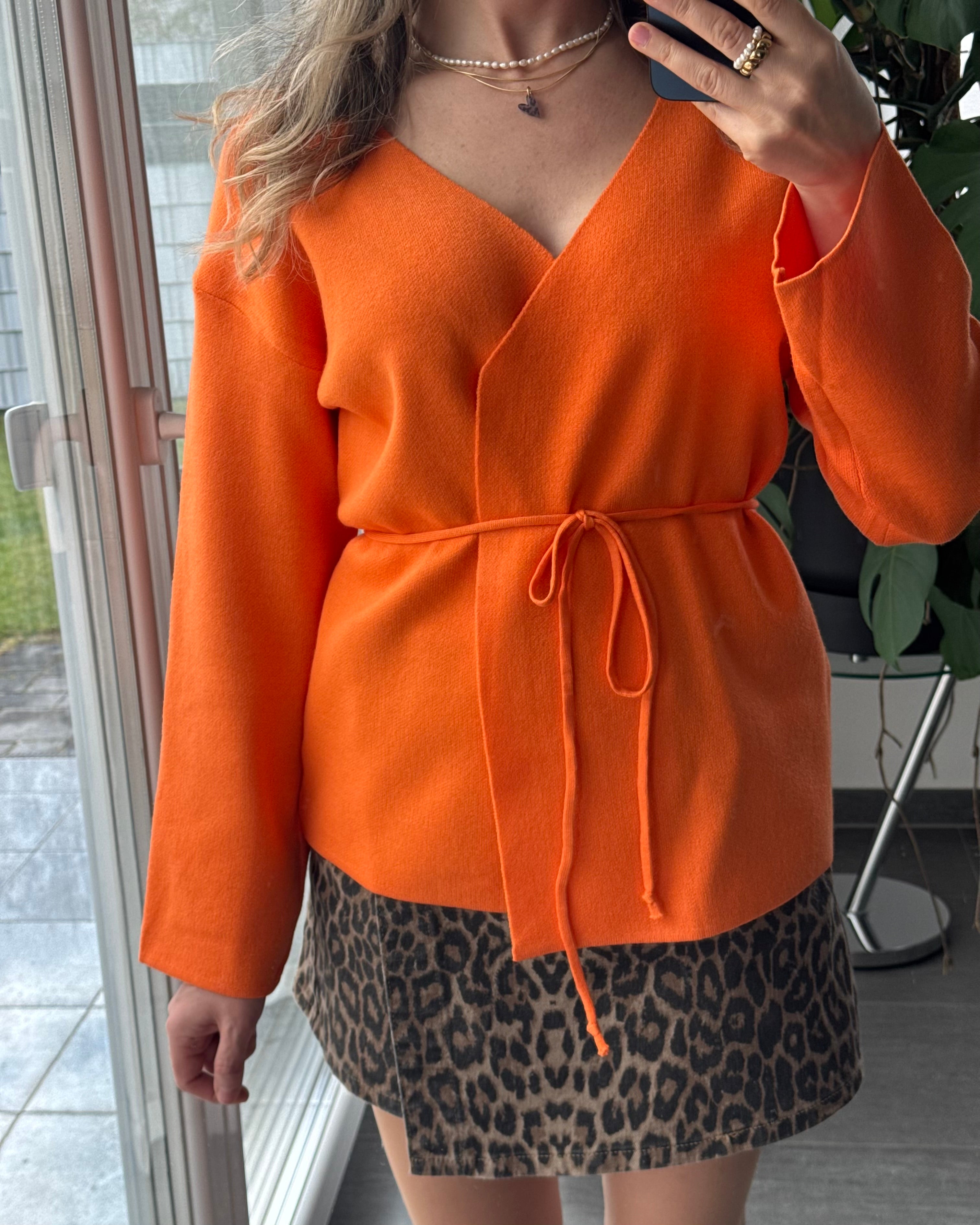 Wickelcardigan Orange Dream