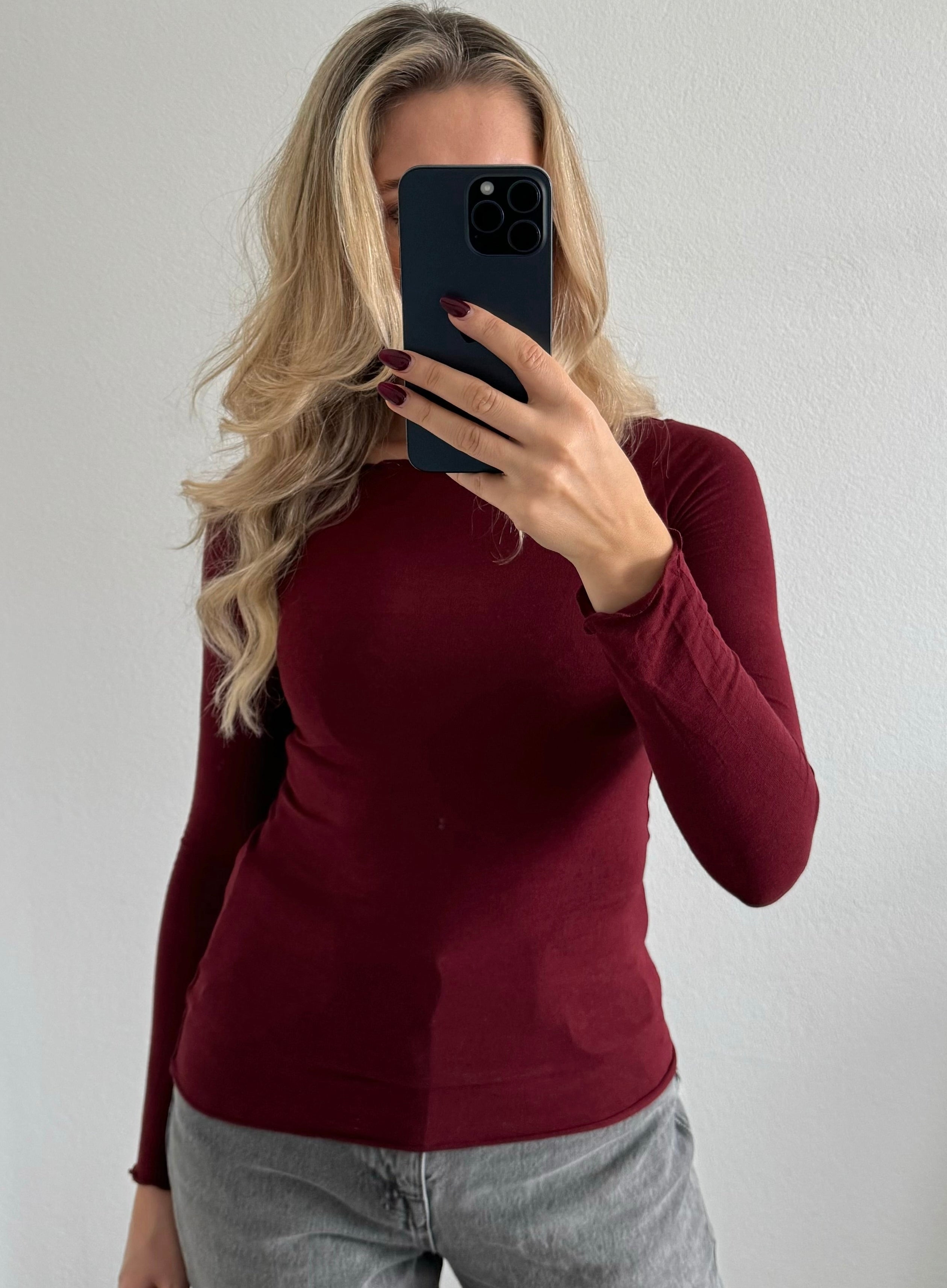 Supersoft & Stretchy Basictop BORDEAUX