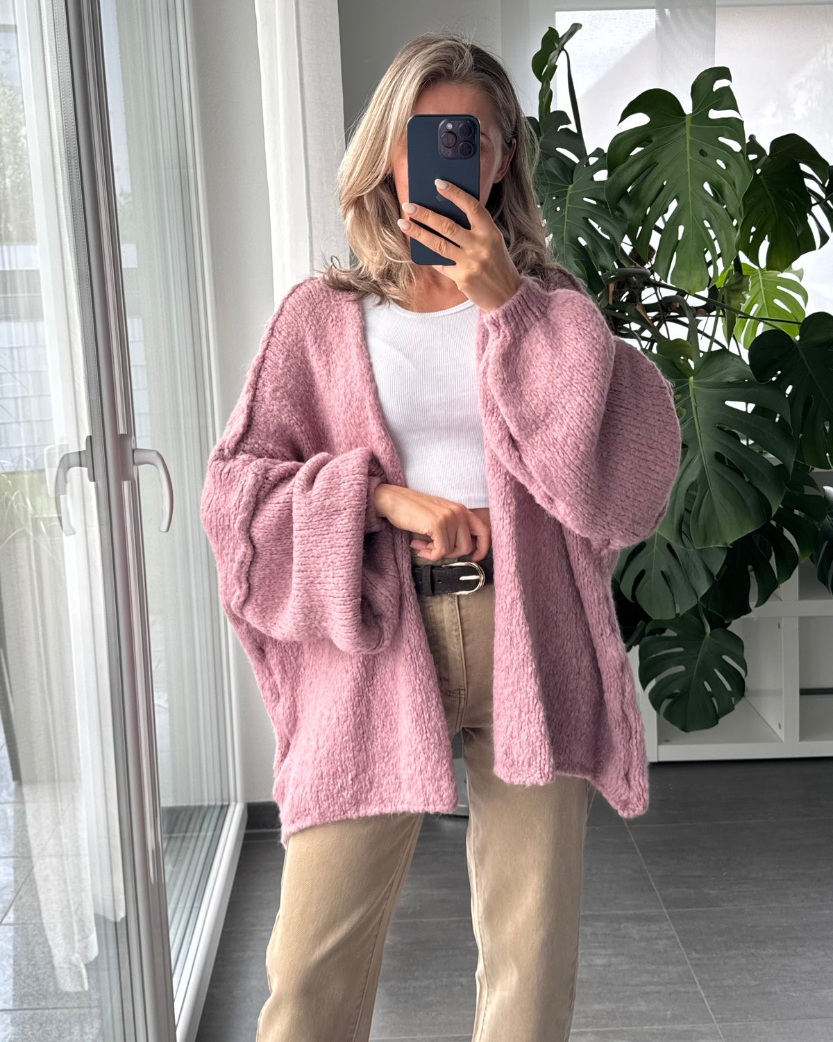 Offener Oversize Cardigan Lea Altrosa