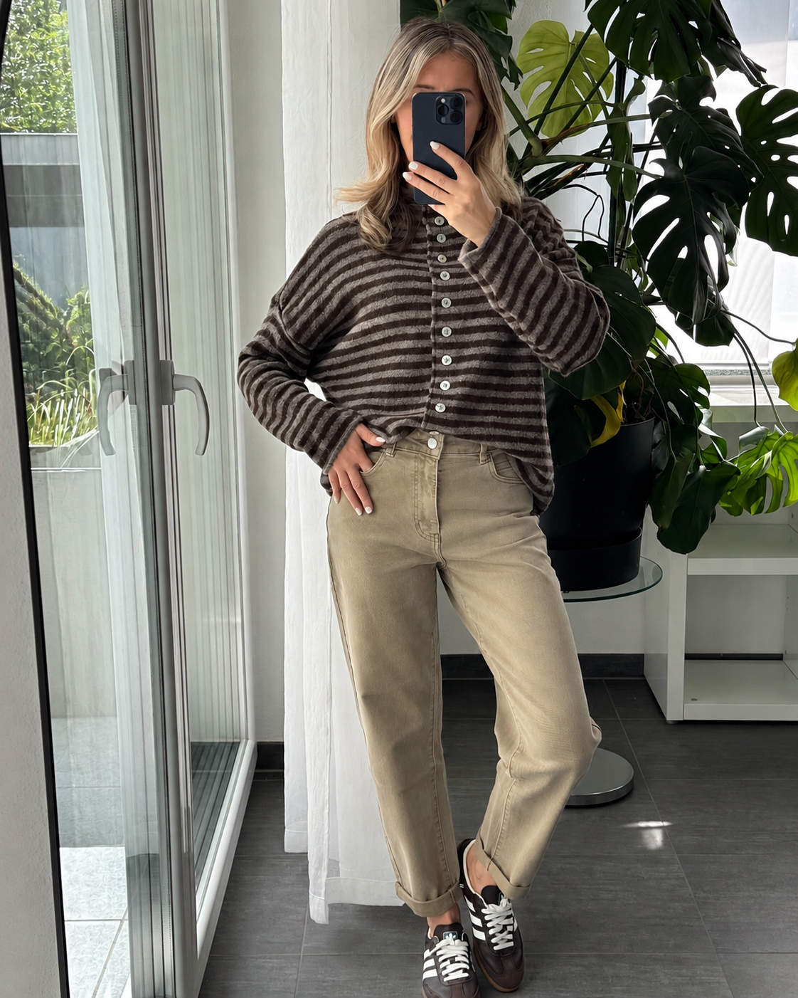 Cardigan Cozy Days Braun Taupe