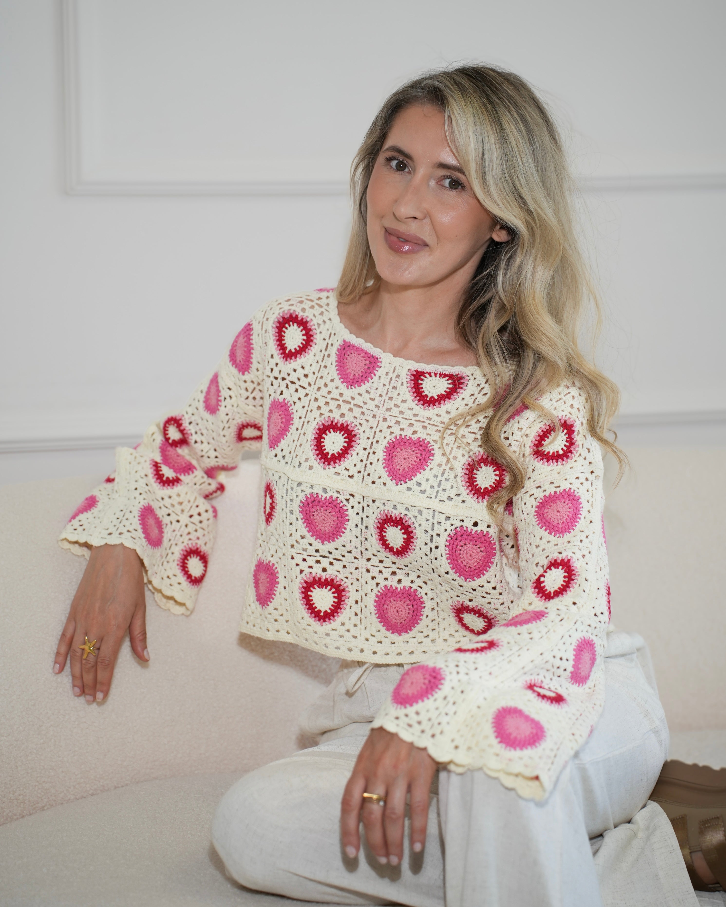 Pullover gehäkelt Heart