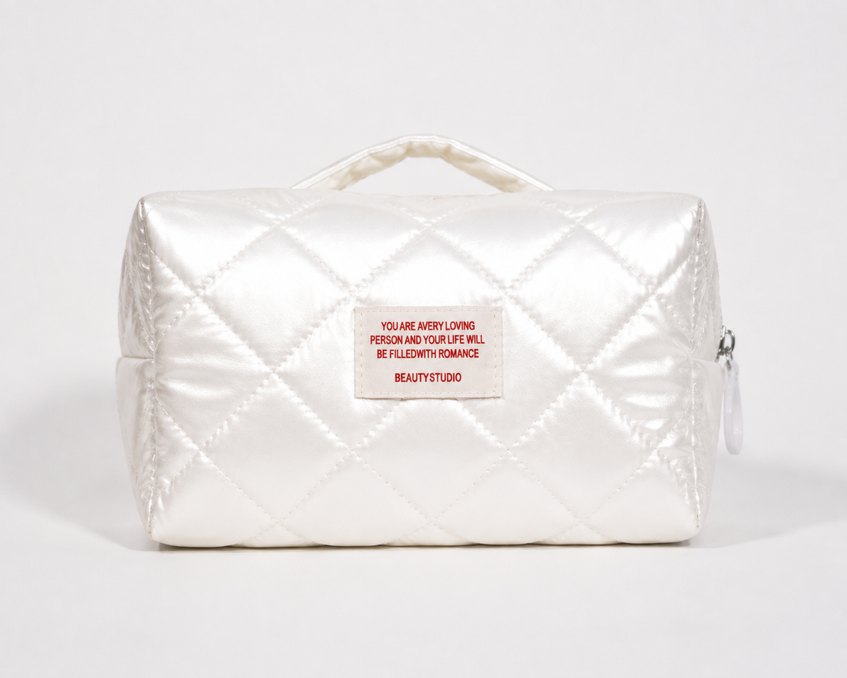 Kosmetiktasche Glossy weiß