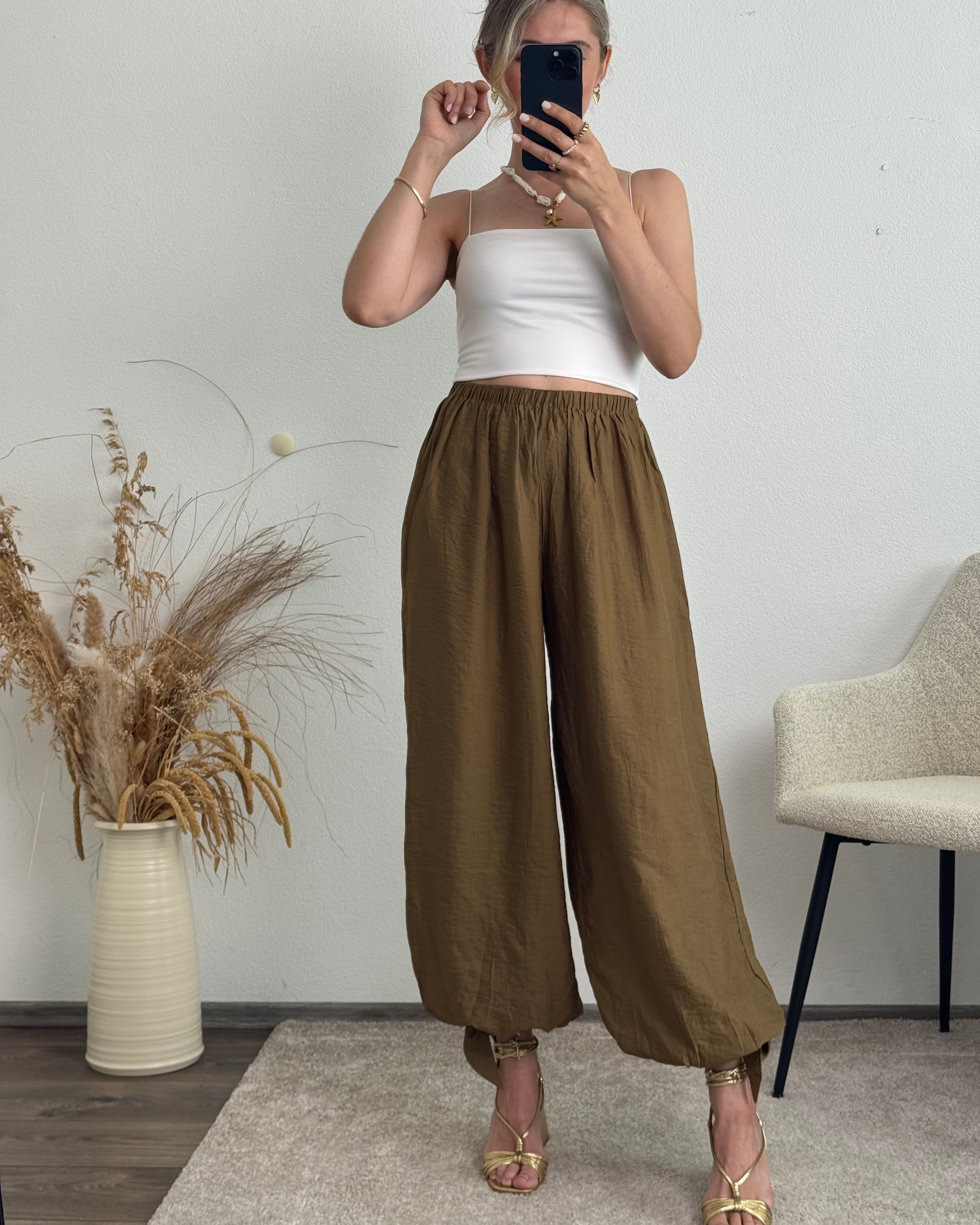 leichte Ballonhose Khaki