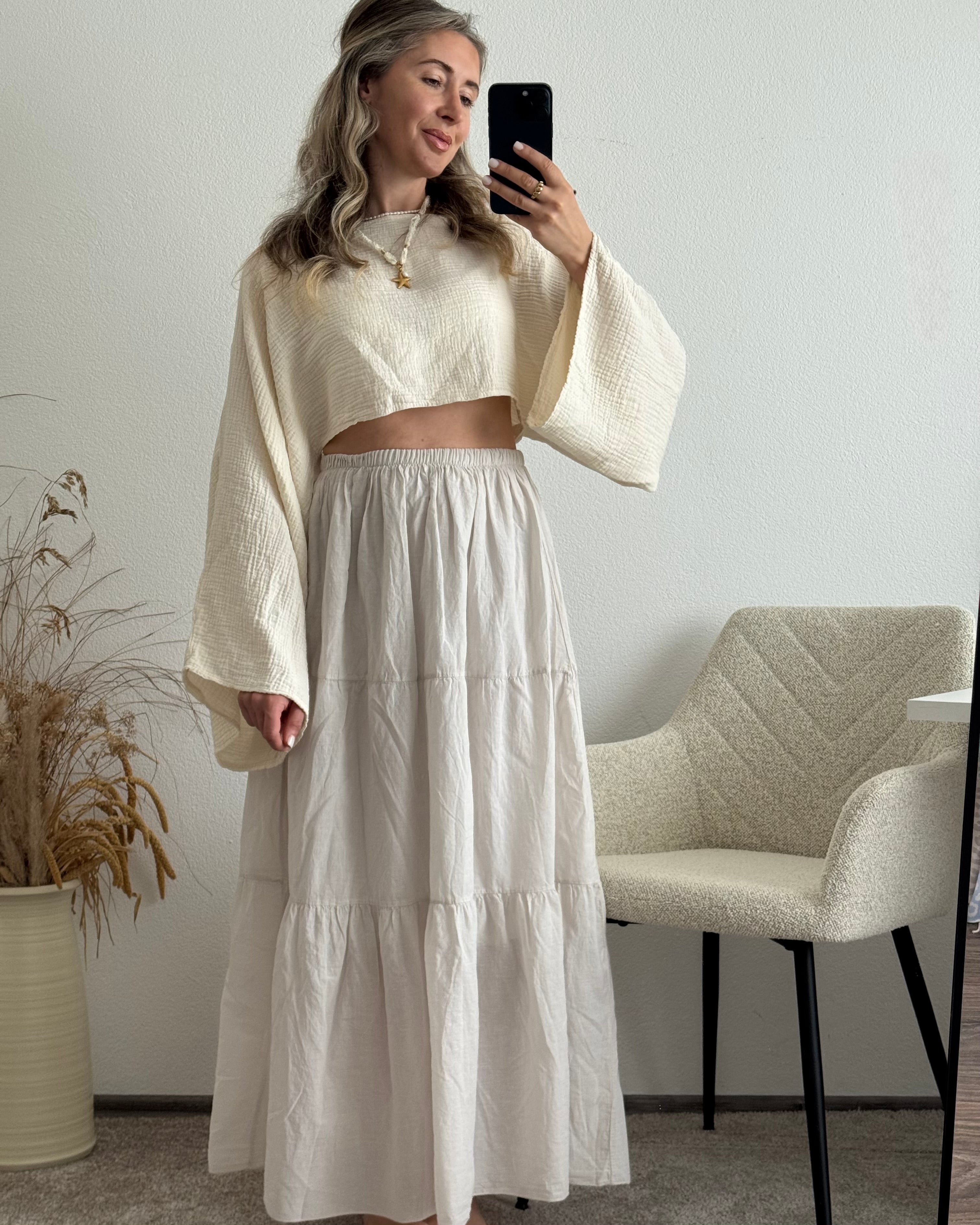 Cotton Maxi Skirt Boho Touch