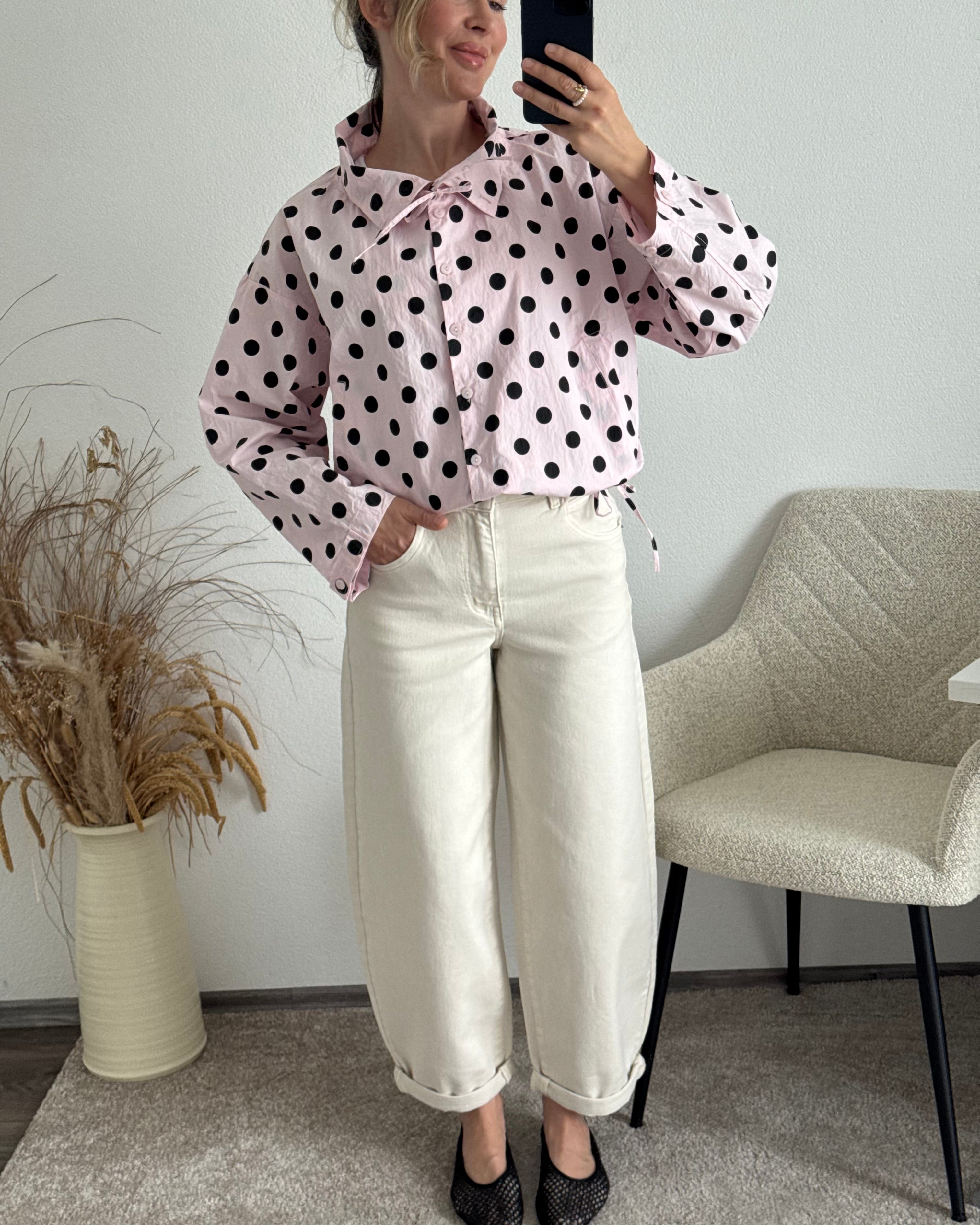 Stretch Balloon Jeans Beige