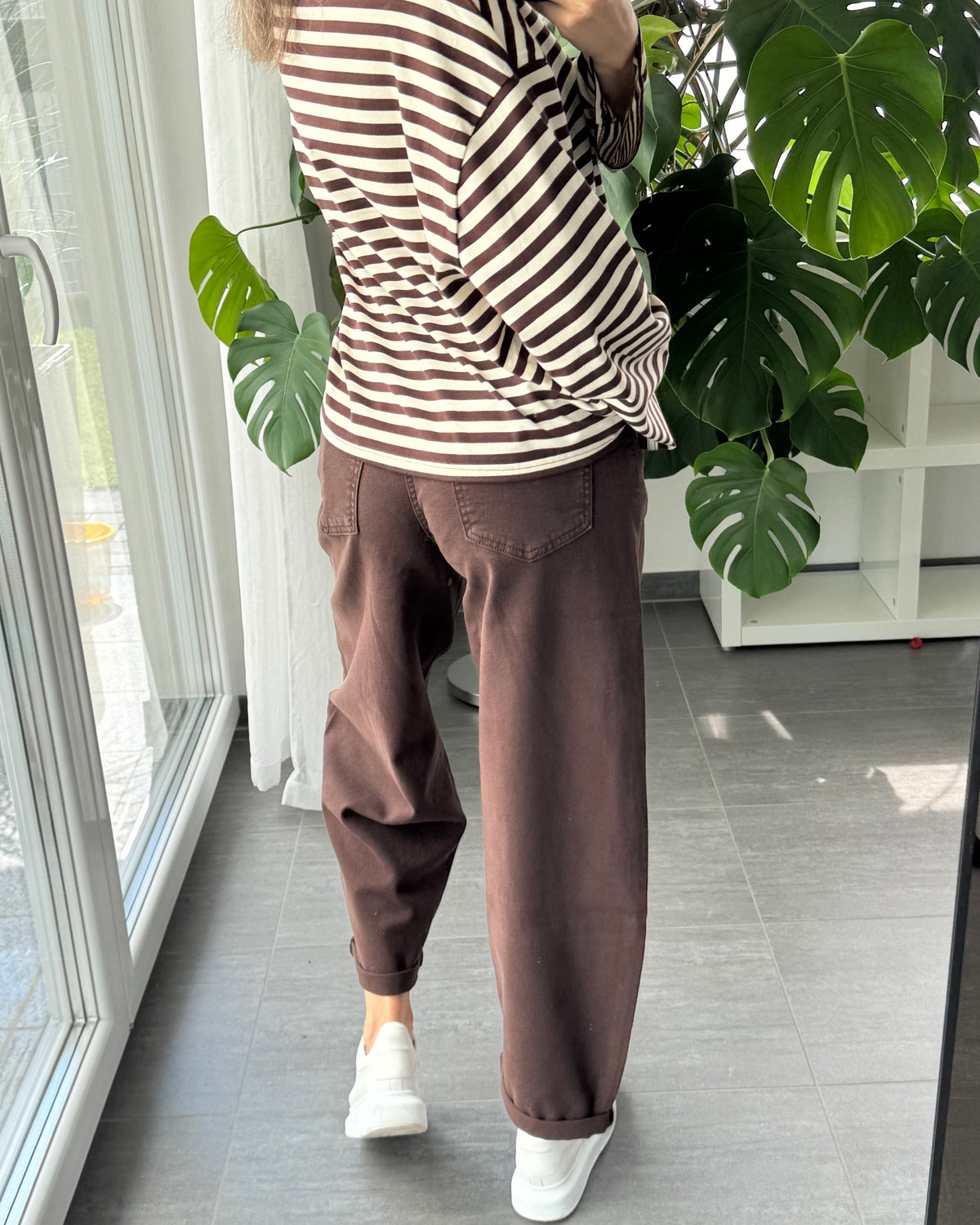 Stretch Ballon Jeans Braun
