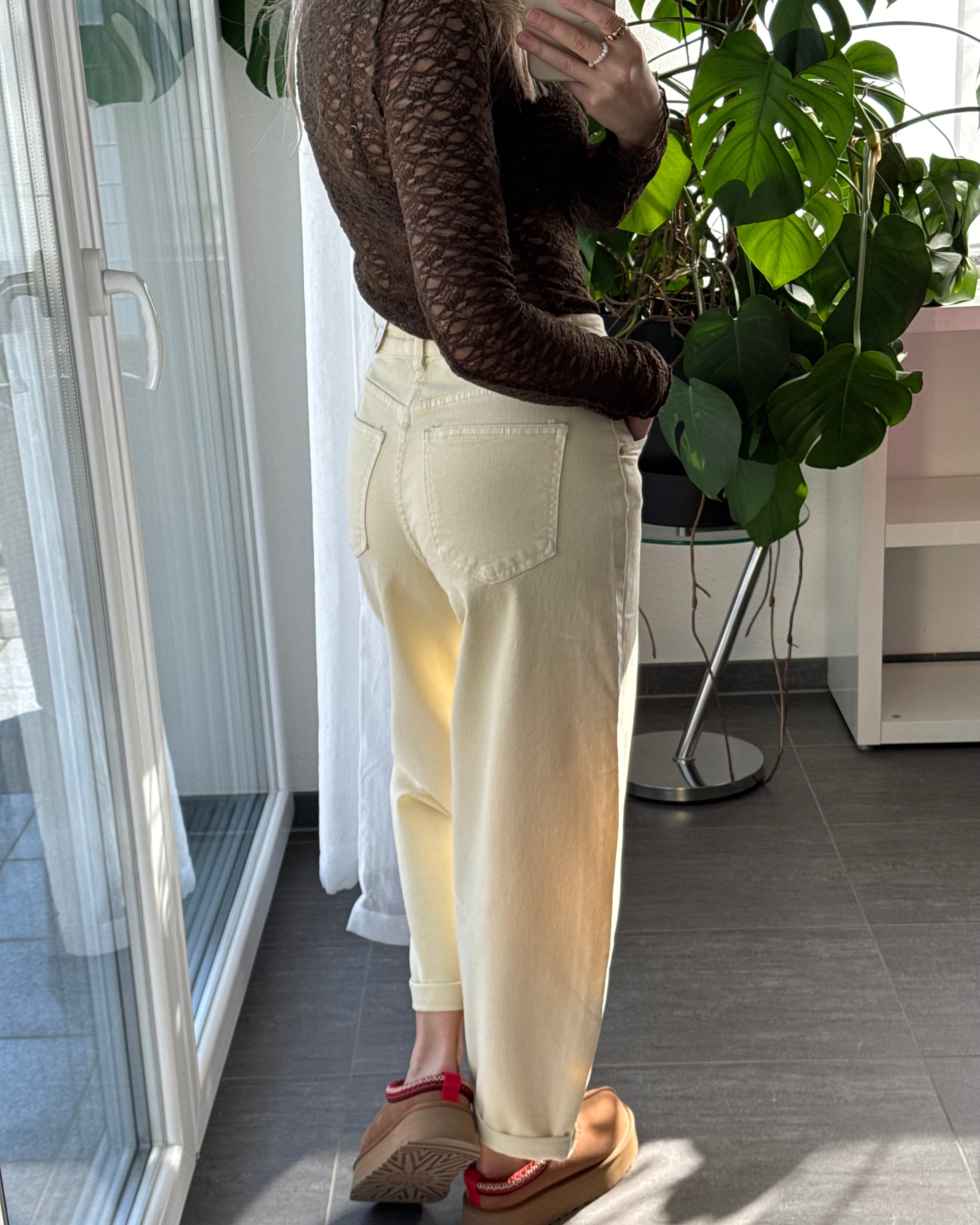 Stretch Balloon Jeans Butter yellow