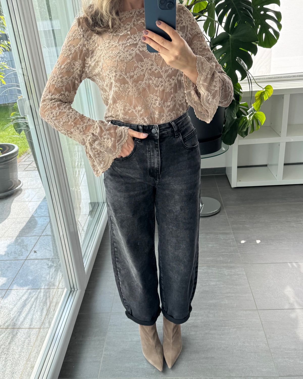Stretch Ballon Jeans Antrazit