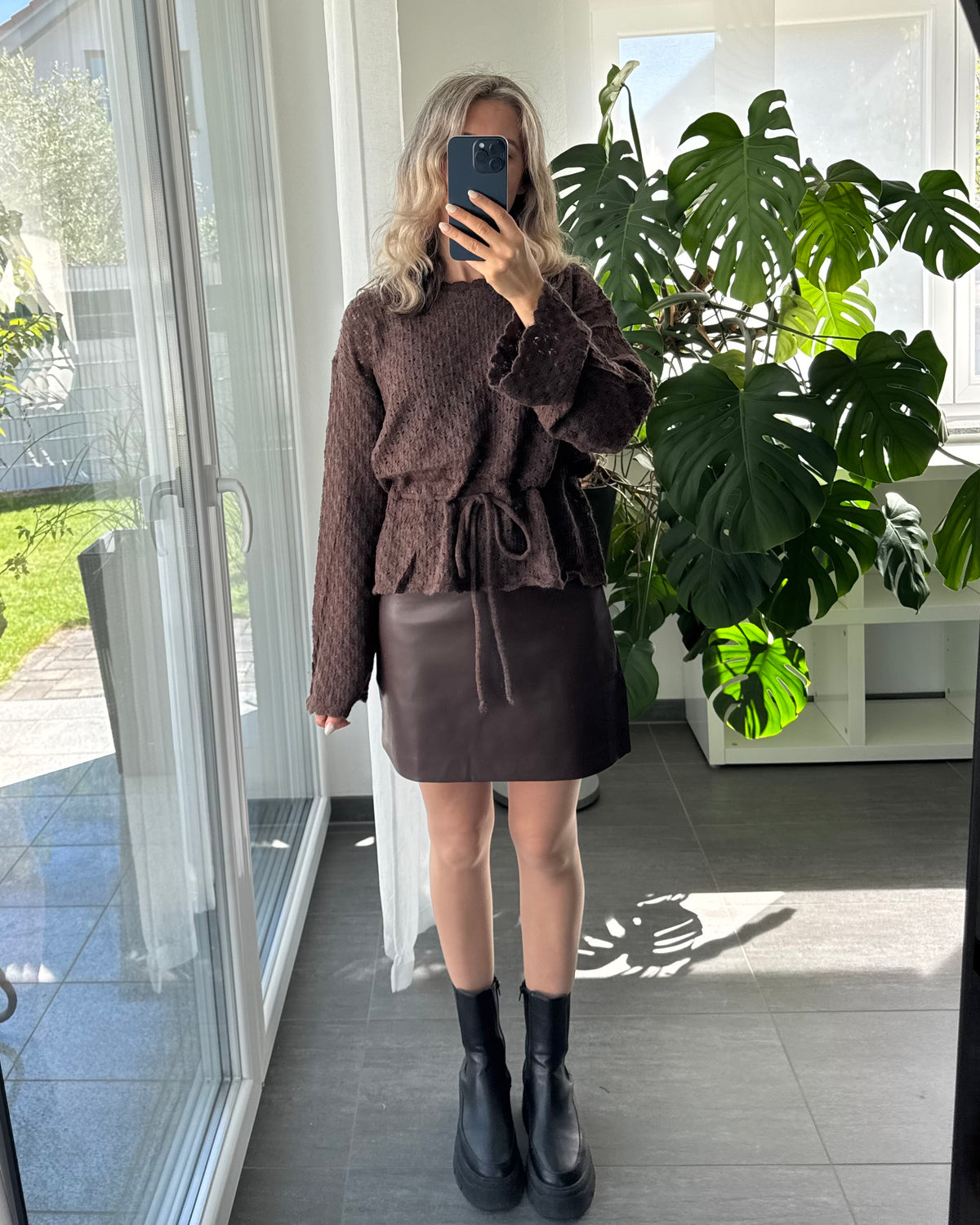 Lederoptik Rock Noa braun