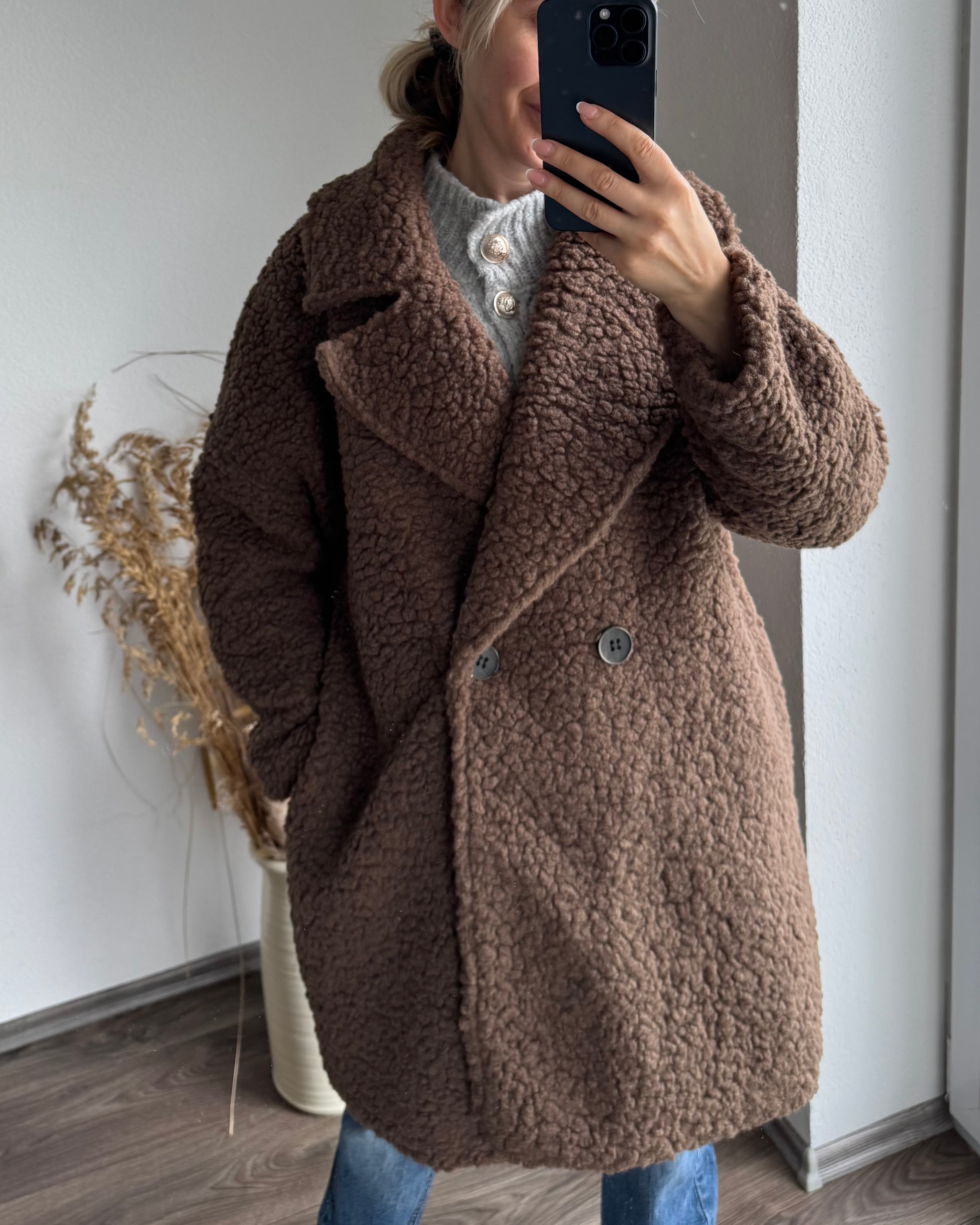 Teddy Mantel Midi BRAUN