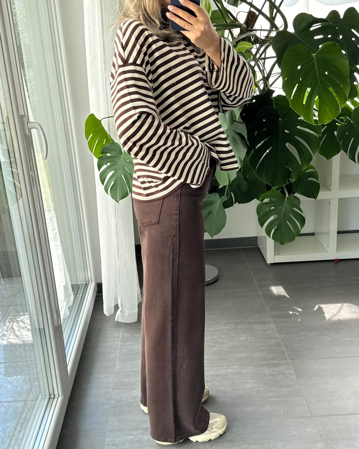 Wide leg stretch Jeans BRAUN