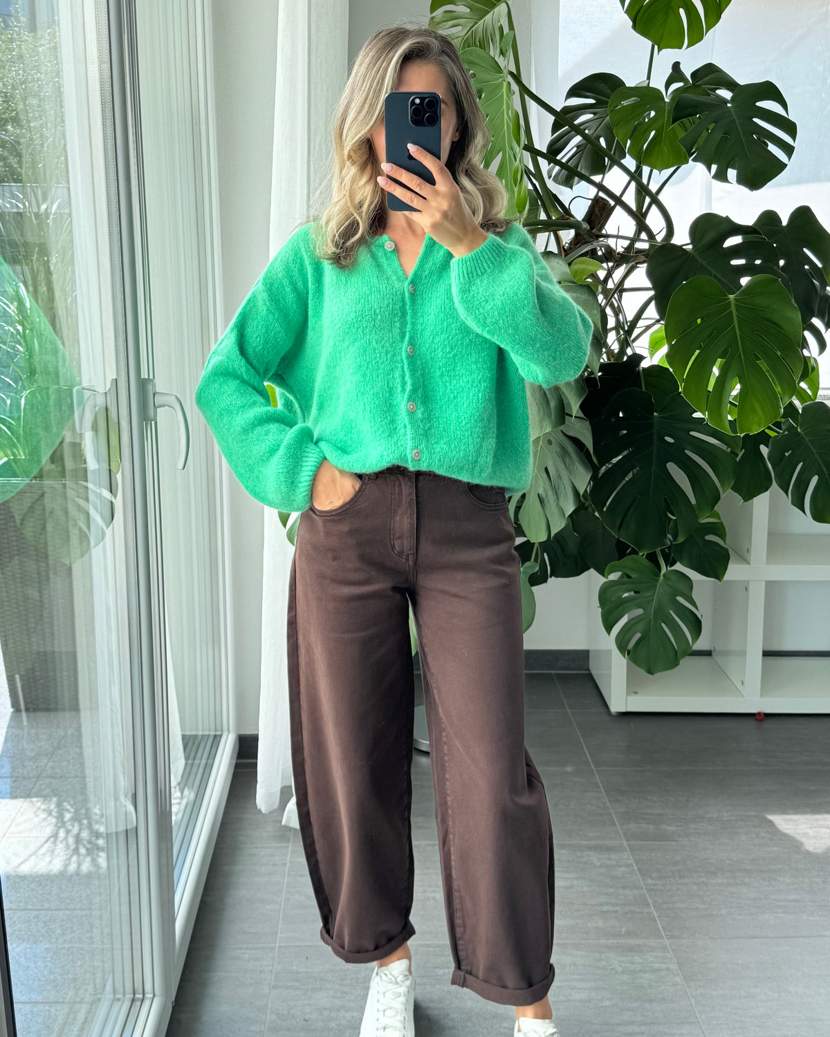 Kuscheliger Cardigan Sina Grün