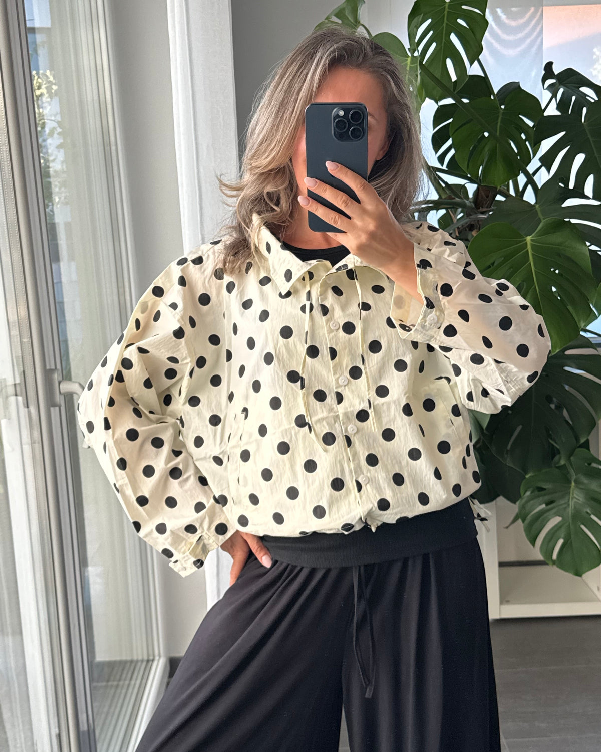 Soft Creme Polka Dots Jacket