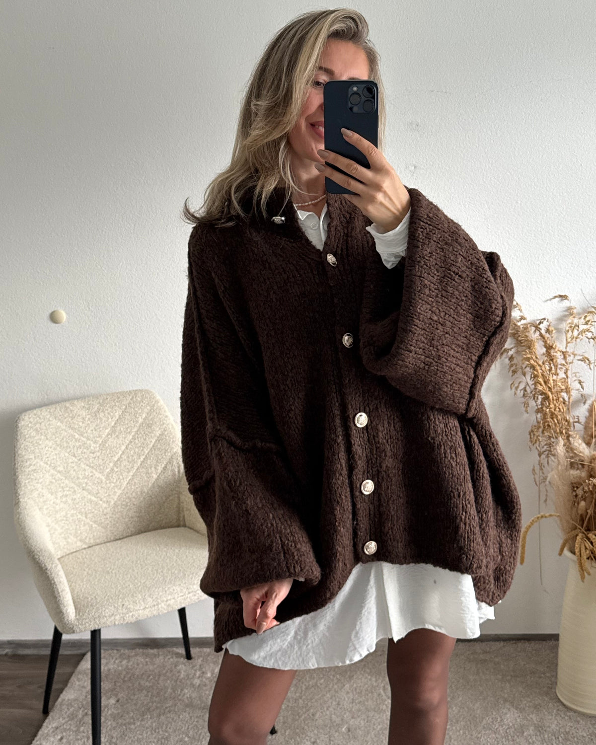 Strickjacke Elly Braun