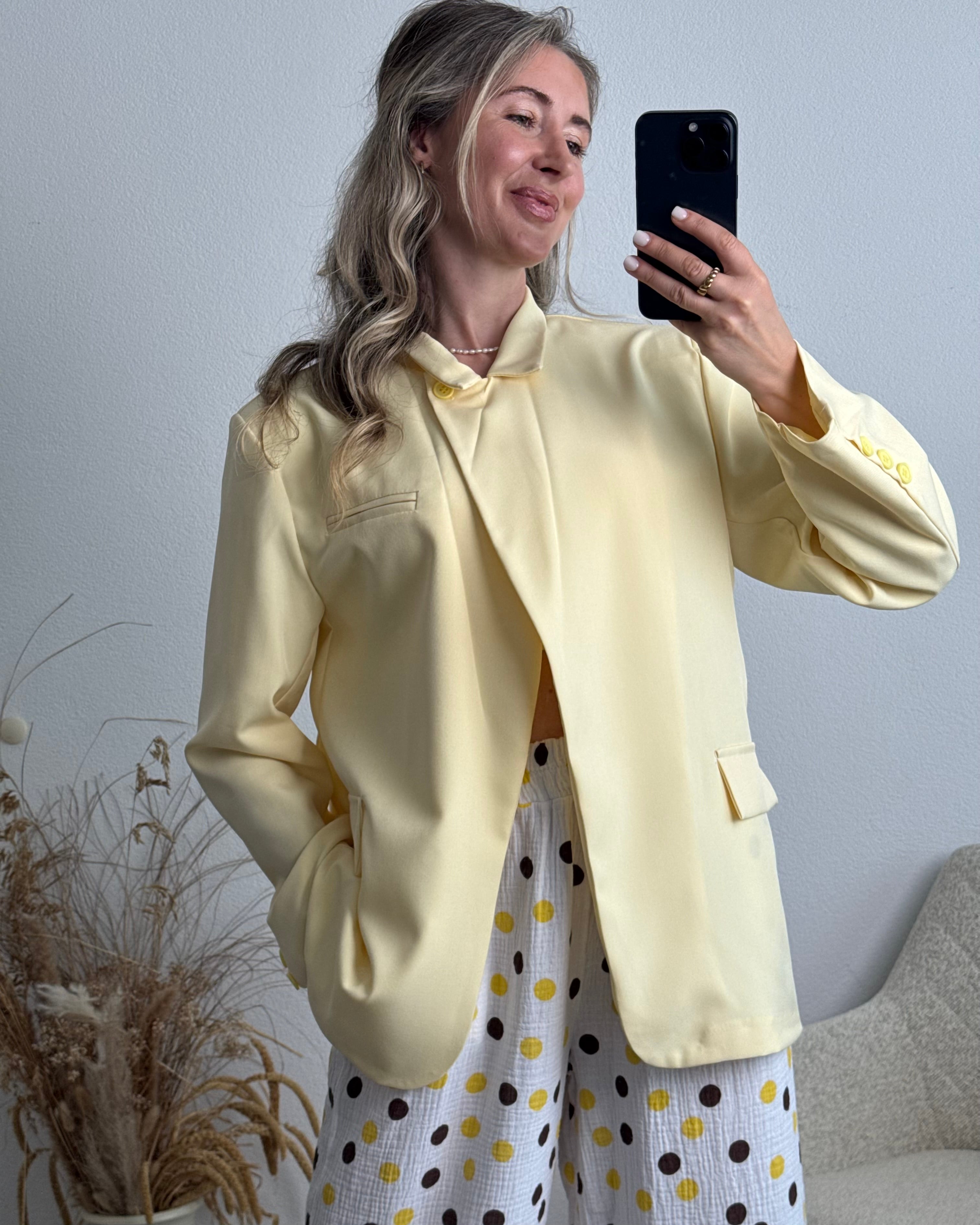 High Neck Blazer SOFTGELB