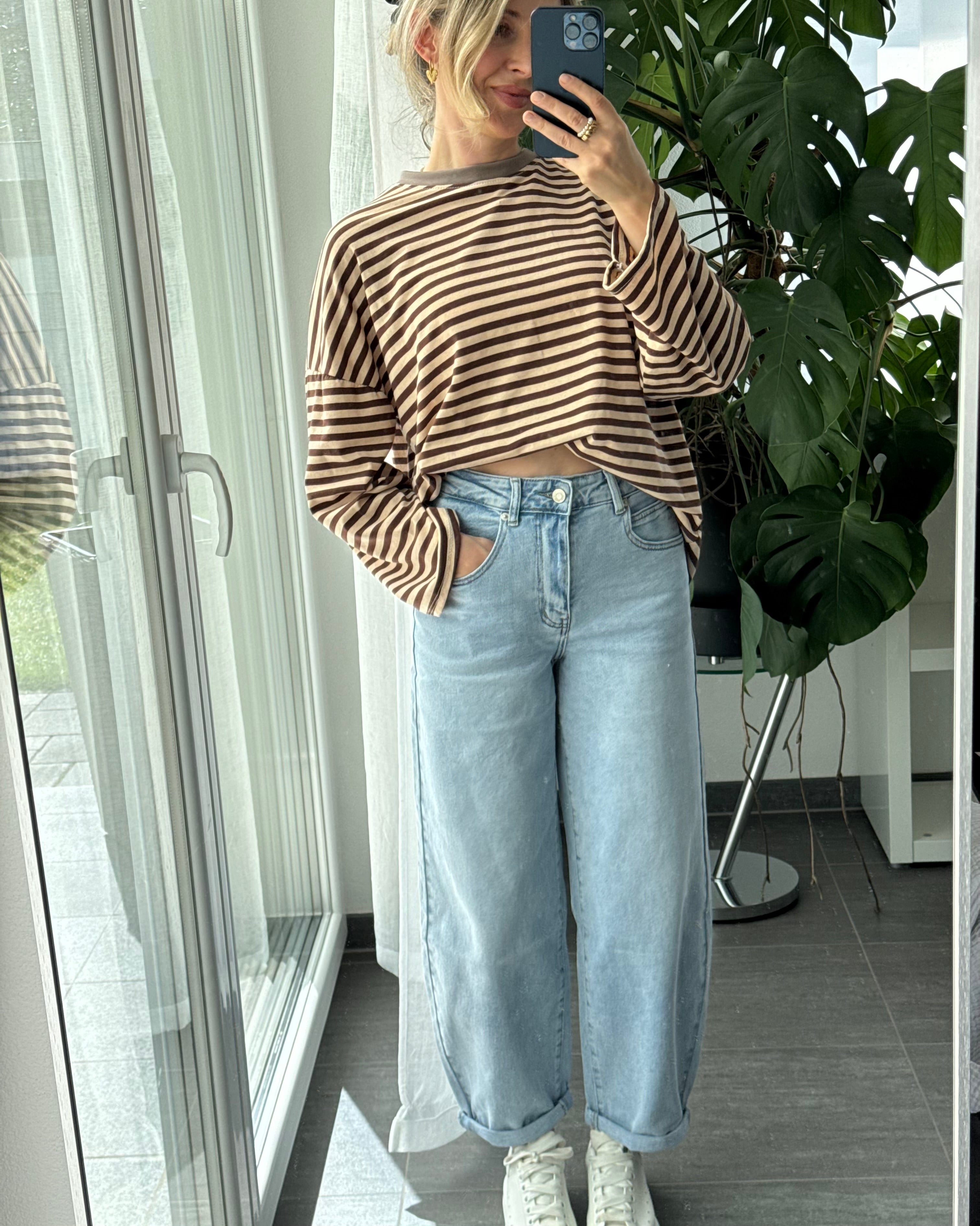 Stretch Balloon Jeans Hellblau