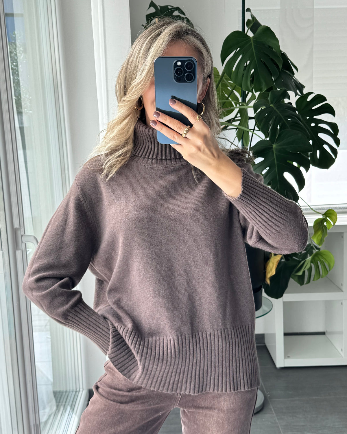 Rollkragenpullover Soft Turtleneck Dark Taupe